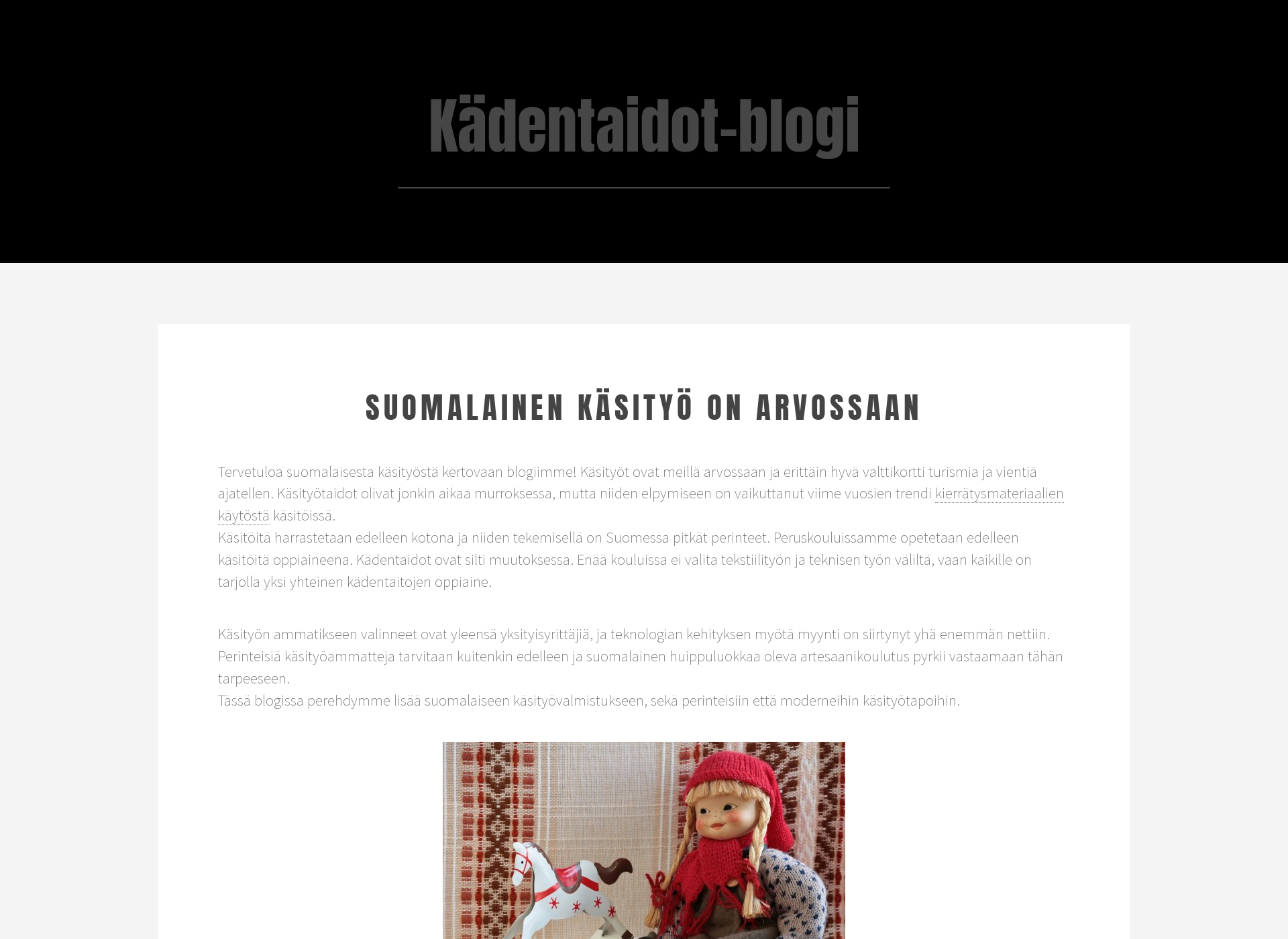 Skärmdump för kadentaidotblogi.fi