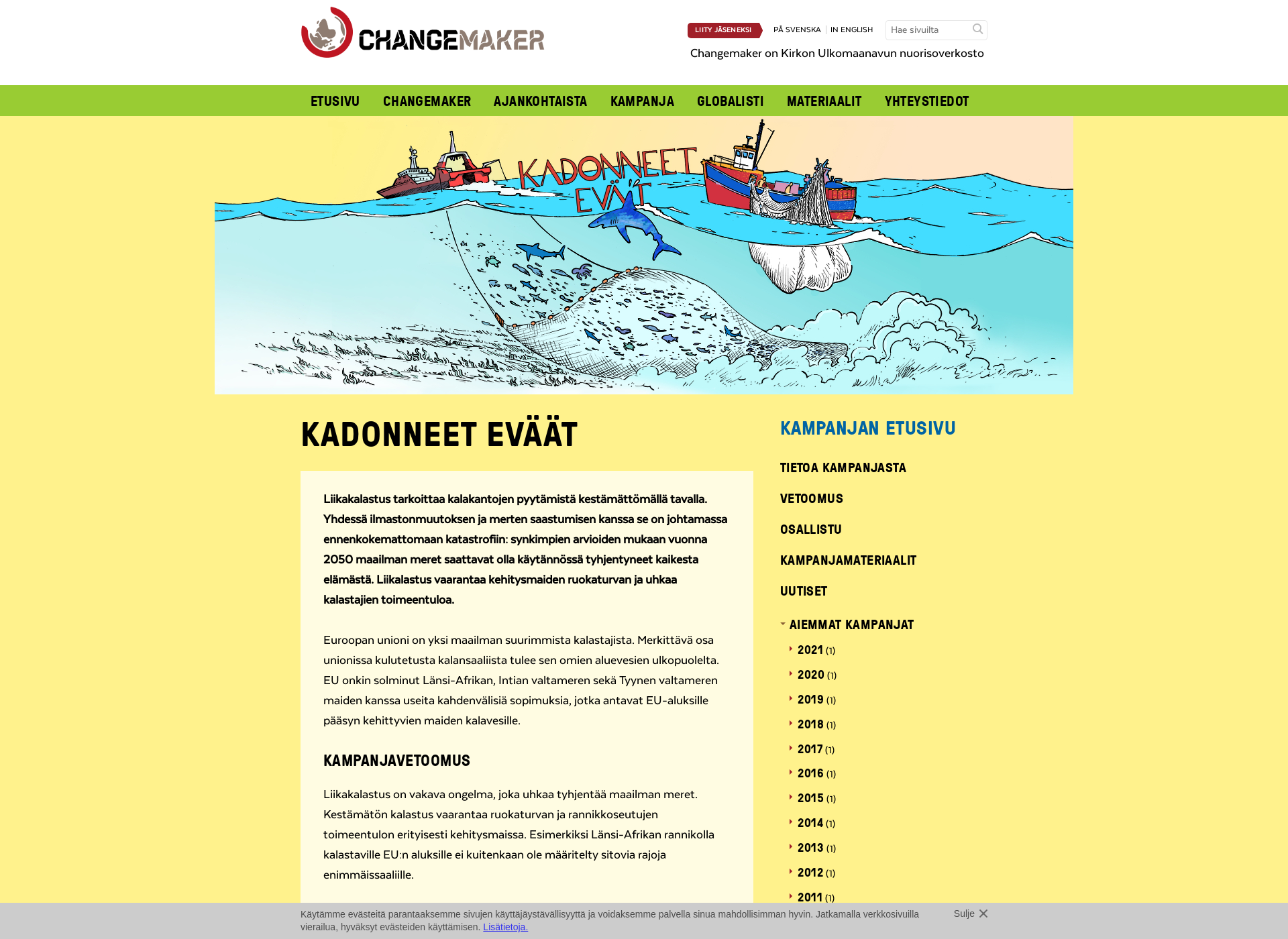Screenshot for kadonneetevaat.fi
