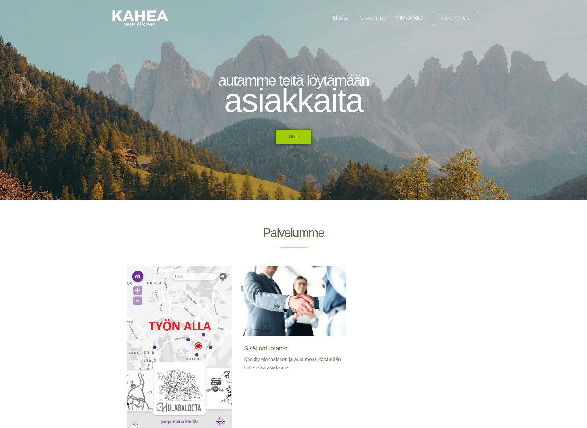 Screenshot for kahea.fi
