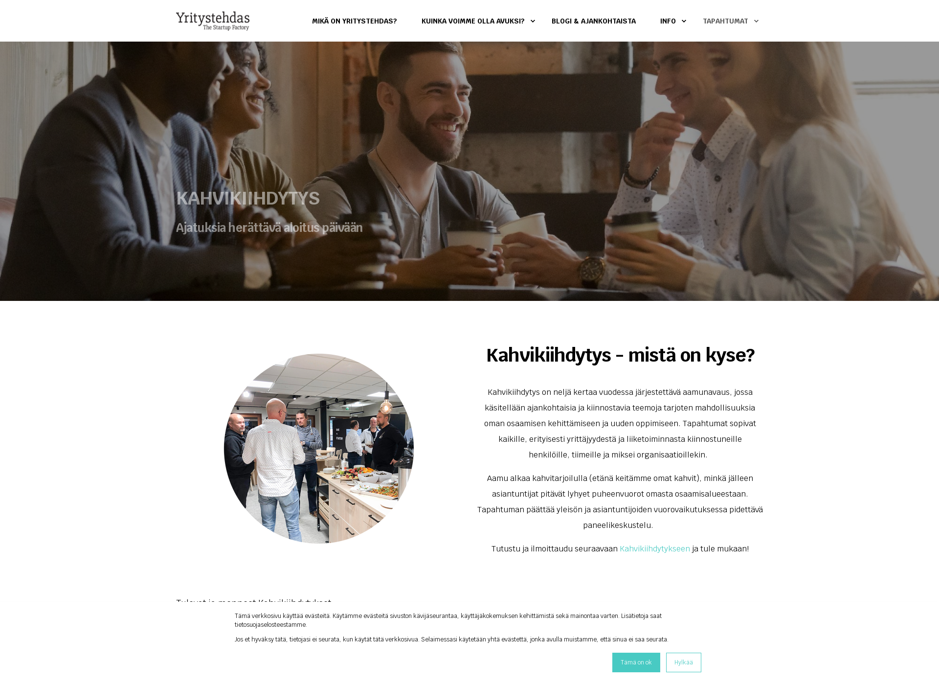 Skärmdump för kahvikiihdytys.fi