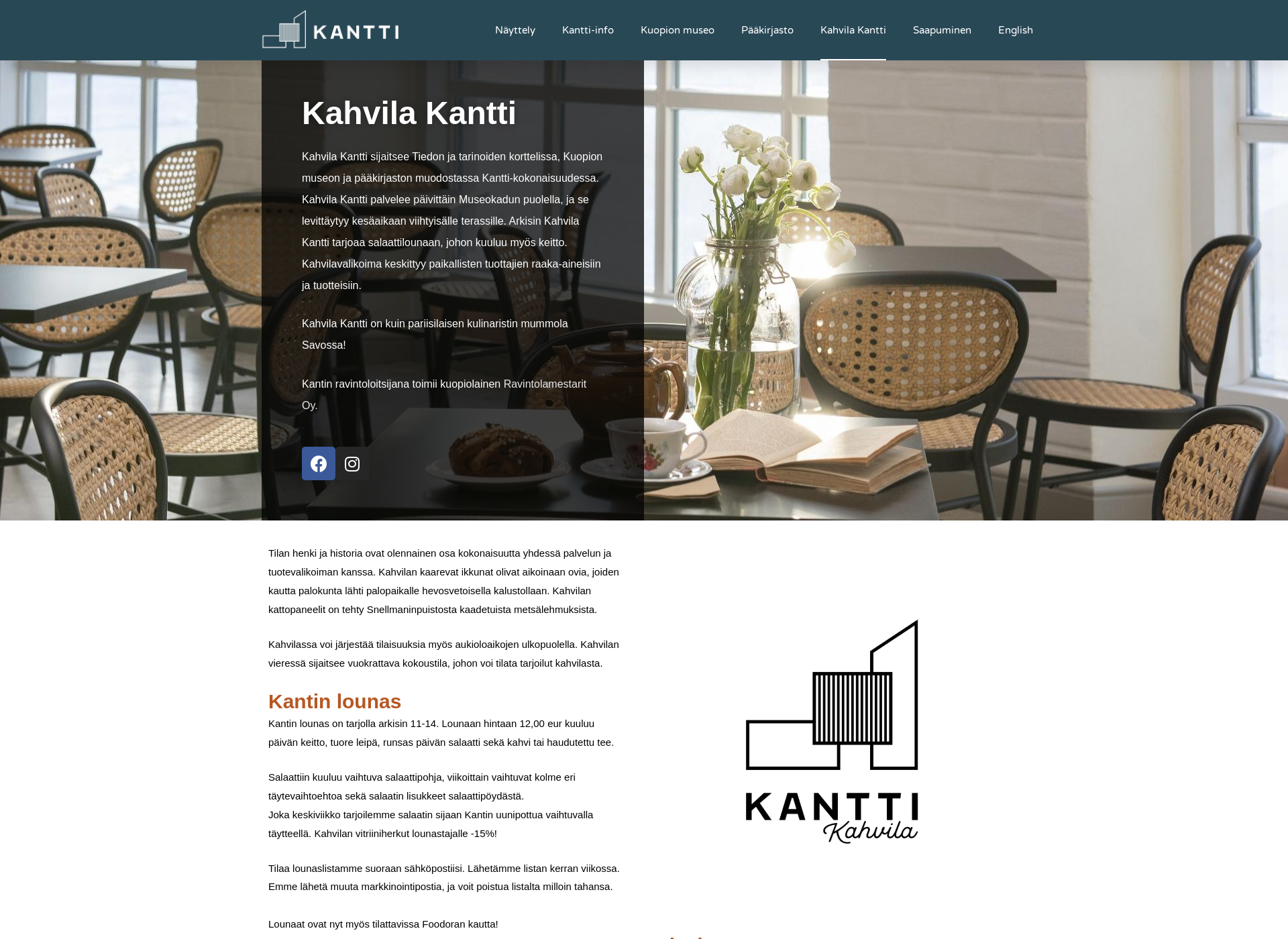 Screenshot for kahvilakantti.fi