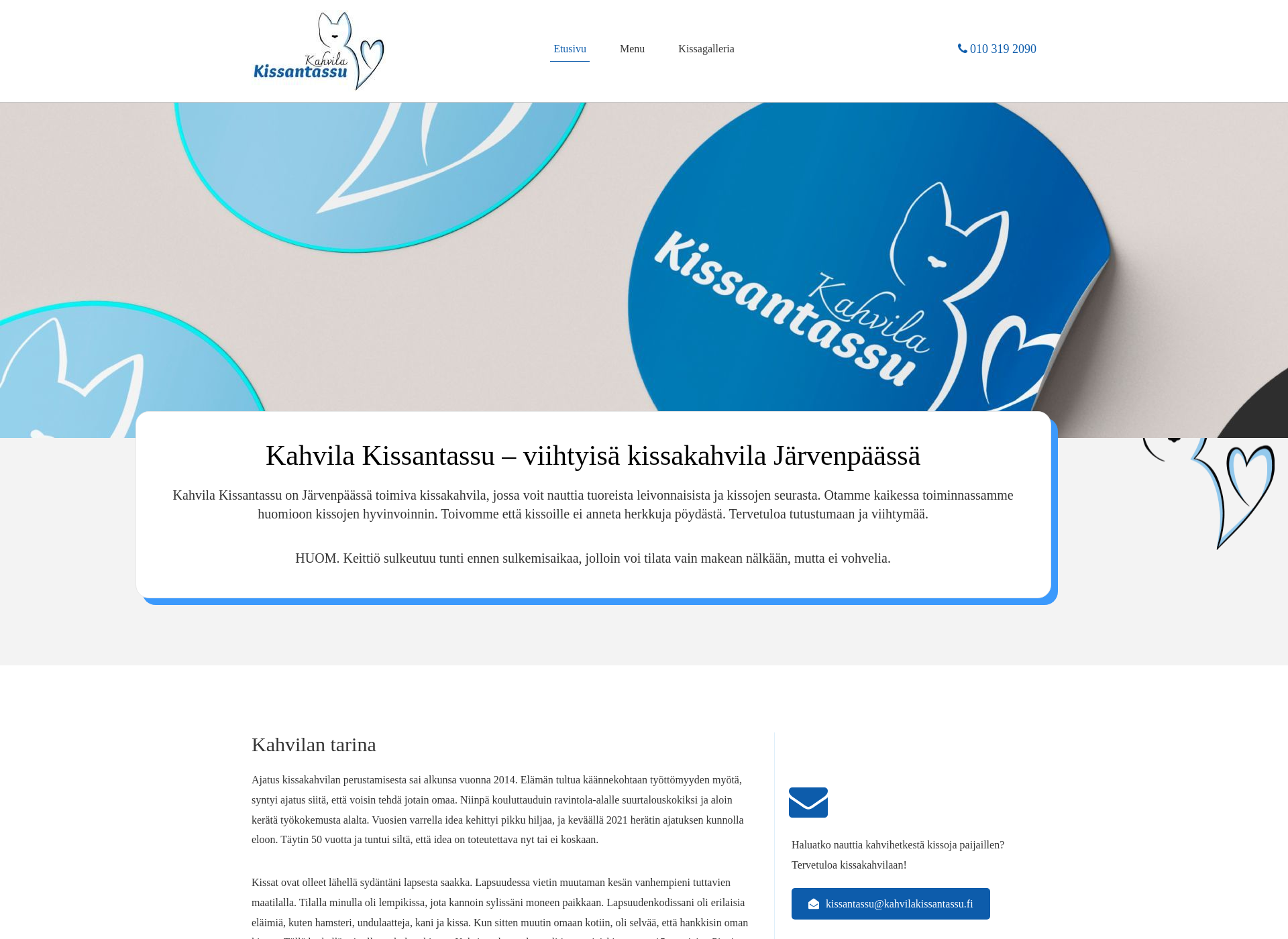 Screenshot for kahvilakissantassu.fi