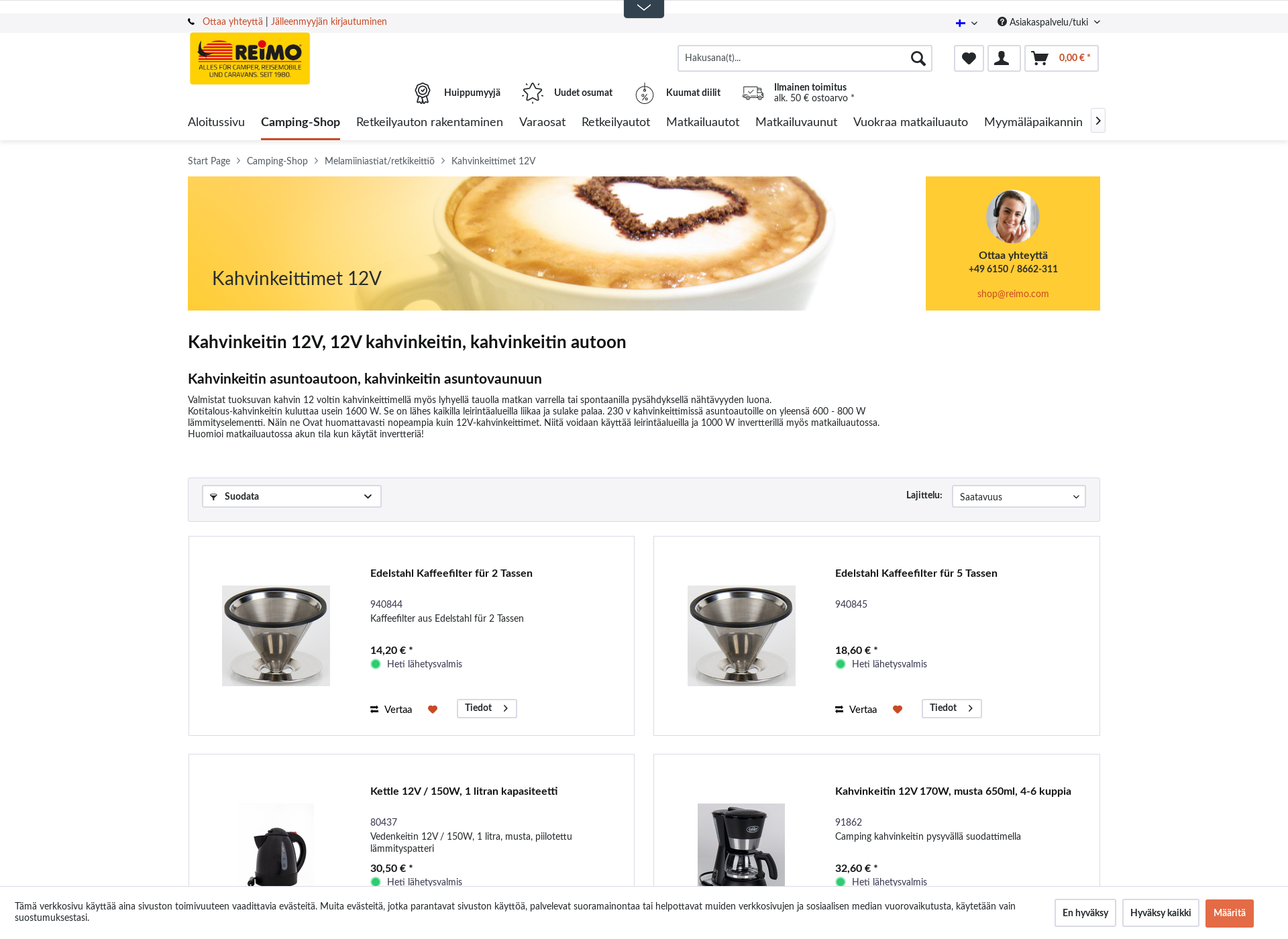 Screenshot for kahvinkeitin-autoon.fi