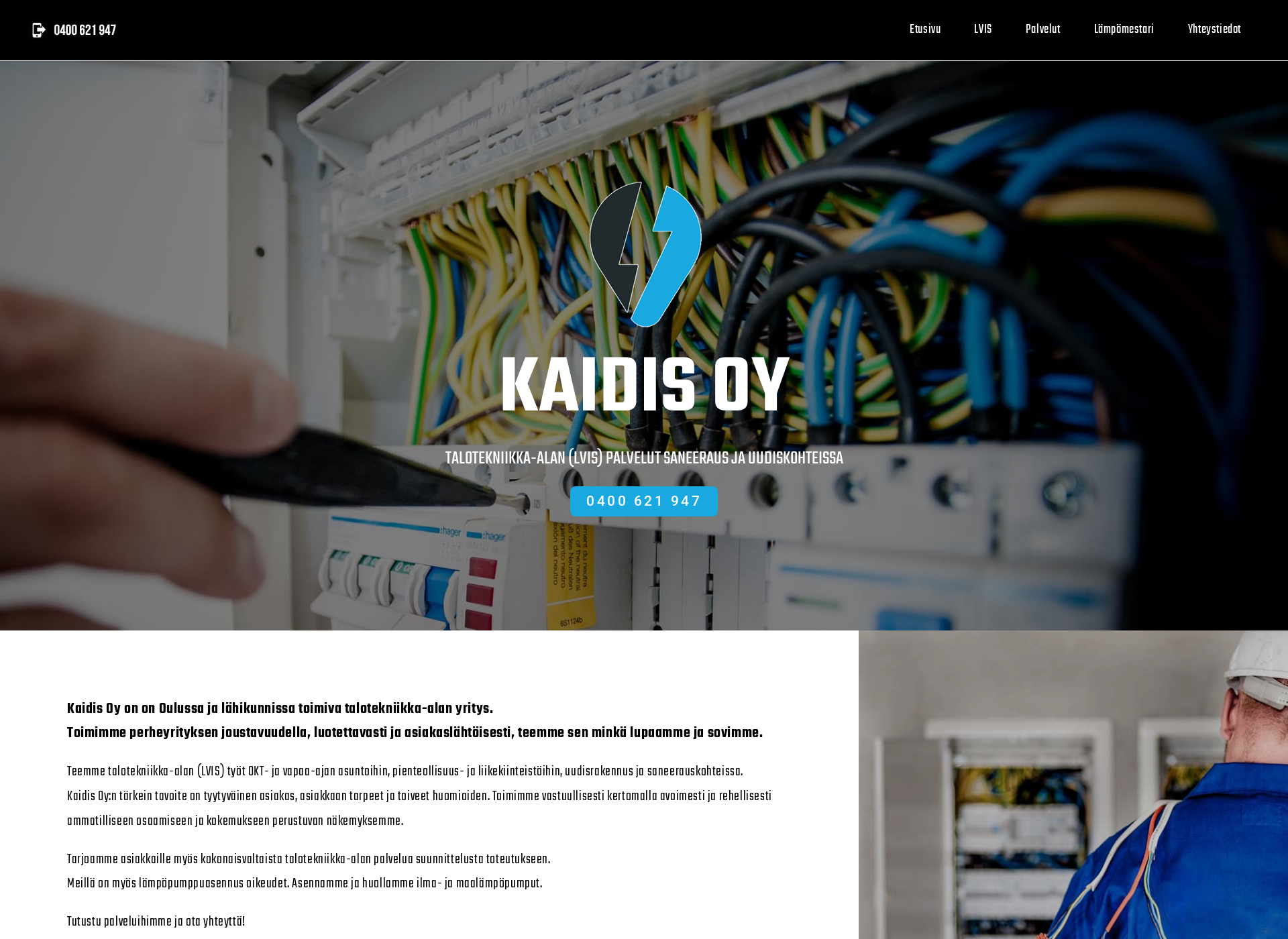 Skärmdump för kaidis.fi