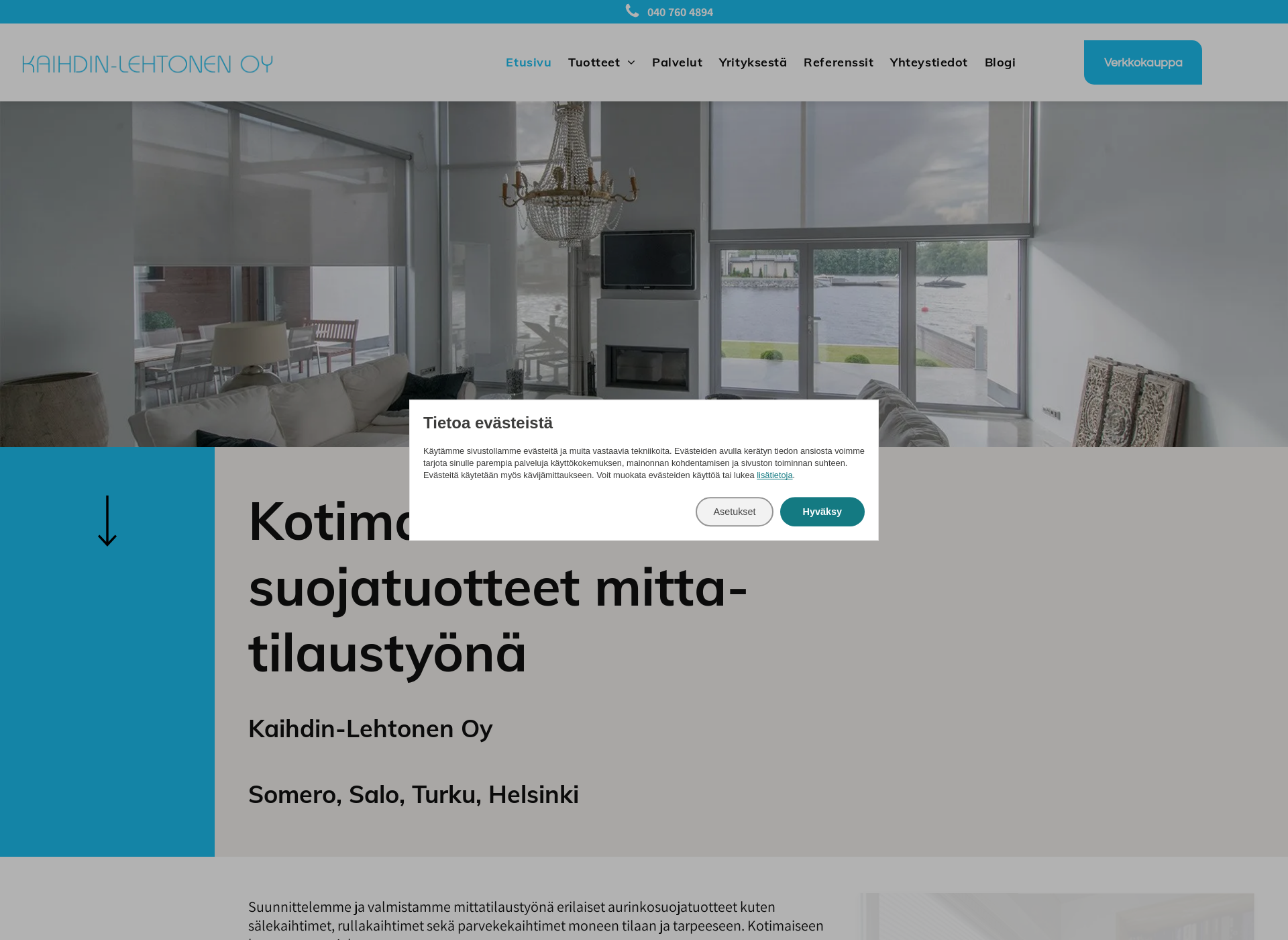 Näyttökuva kaihdinlehtonen.fi