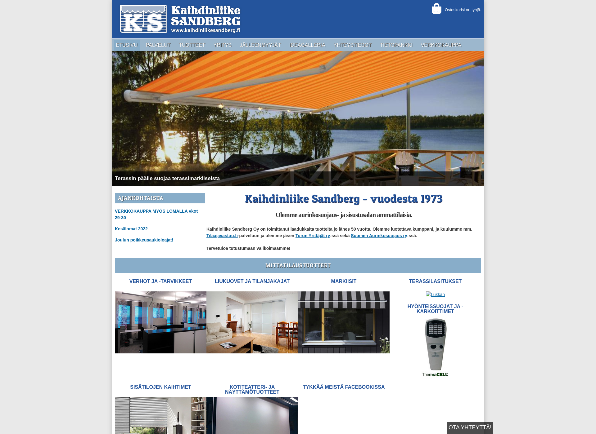 Screenshot for kaihdinliike.fi