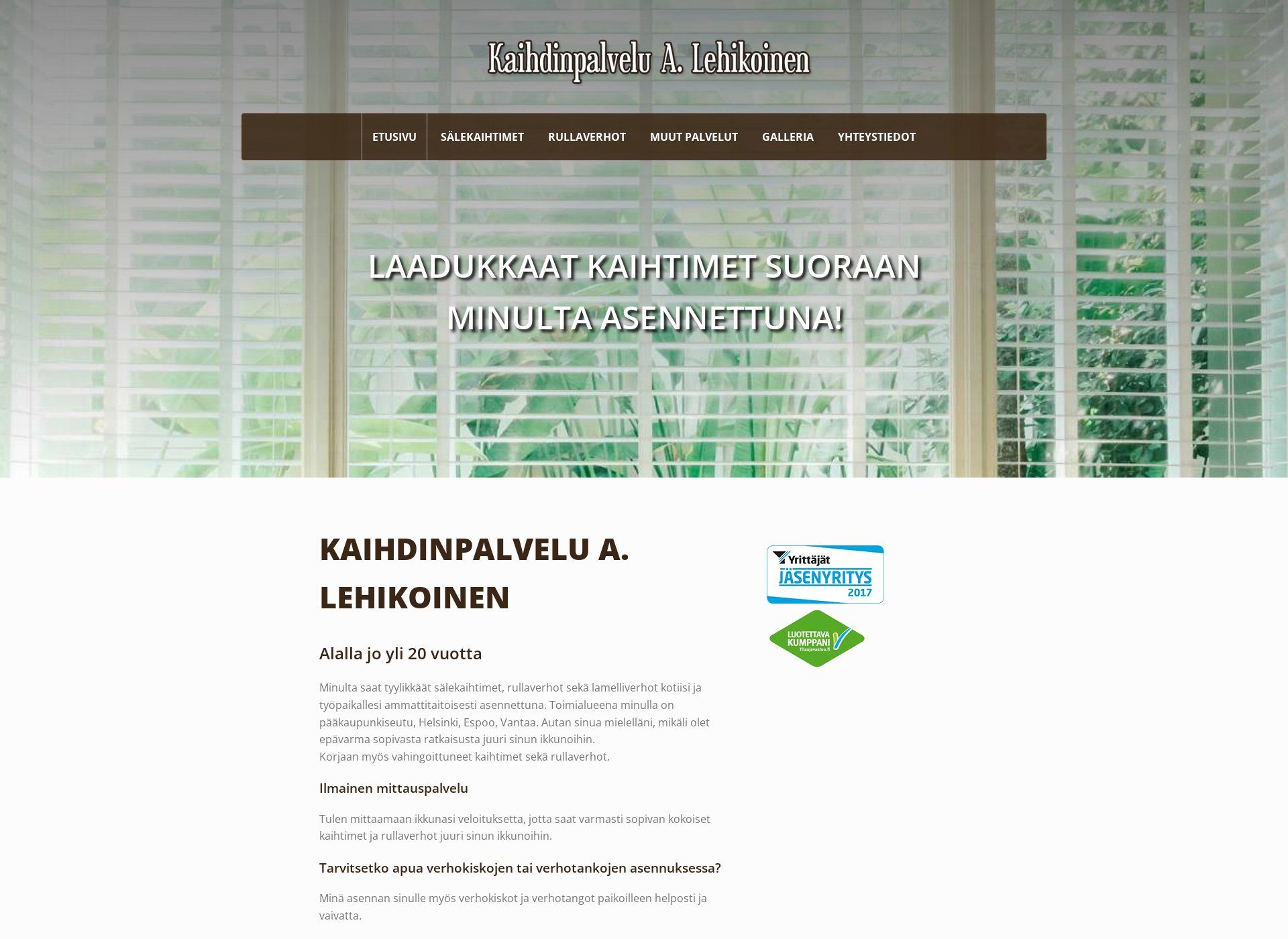 Screenshot for kaihdinpalvelulehikoinen.fi