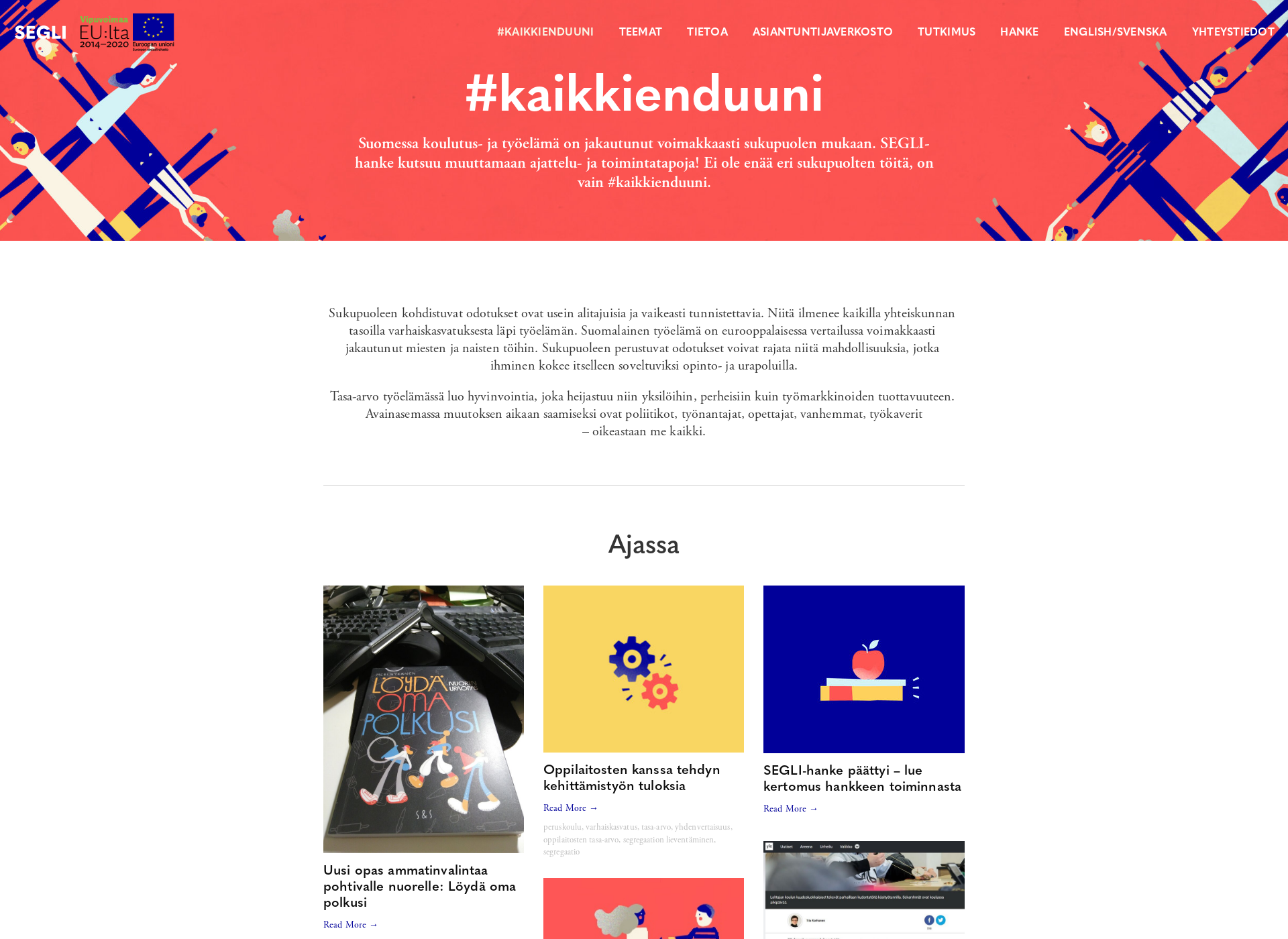 Screenshot for kaikkienduuni.fi
