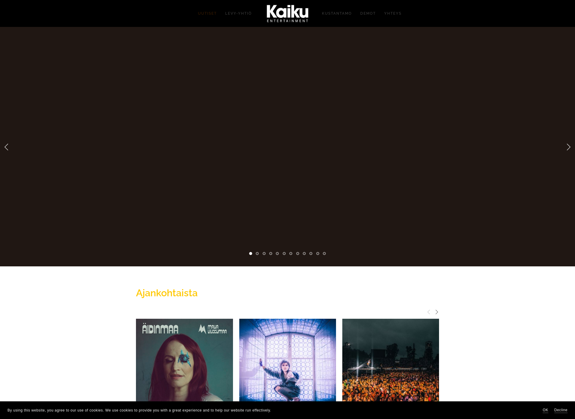 Skärmdump för kaikuentertainment.fi