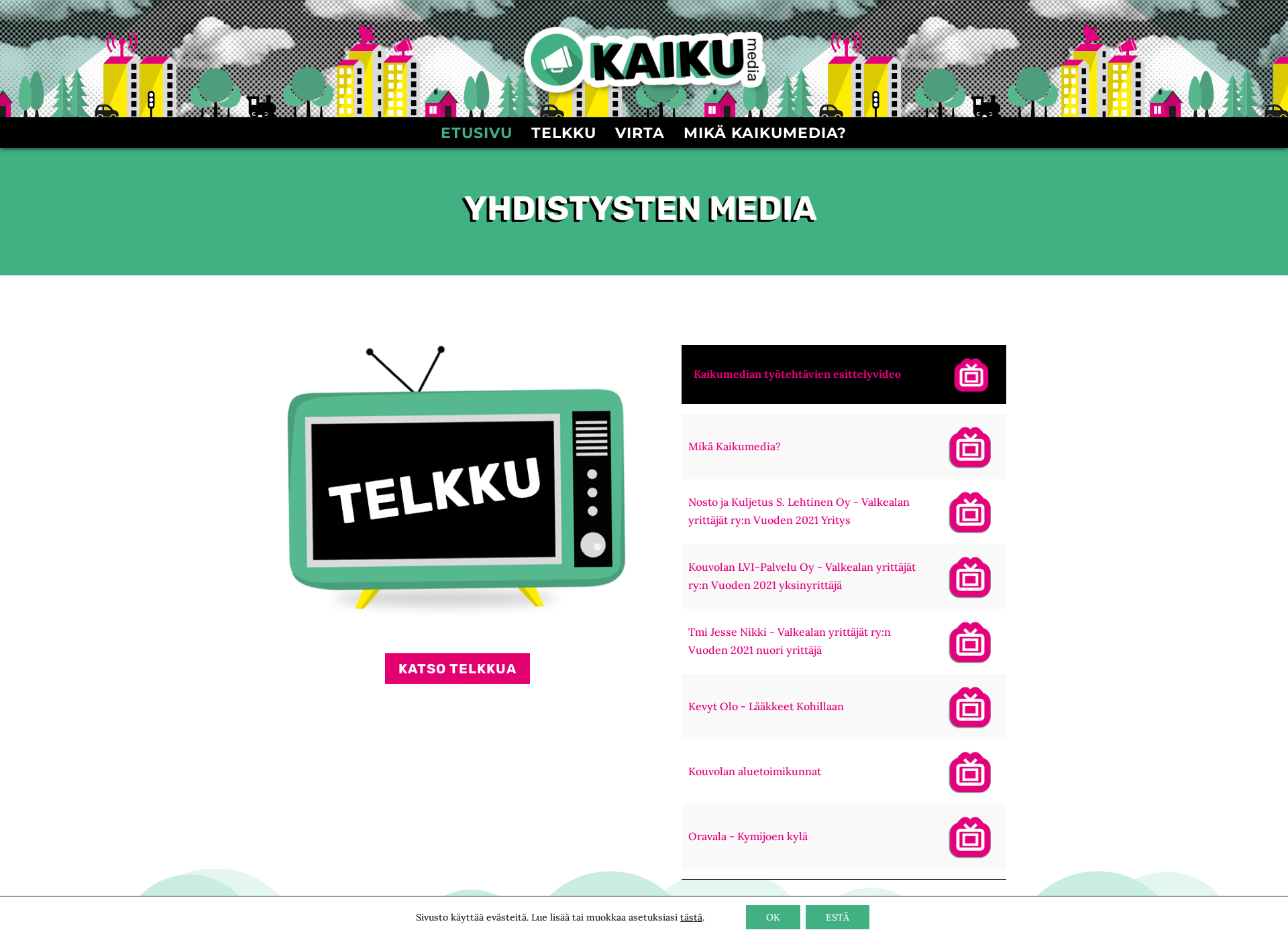 Skärmdump för kaikumedia.fi