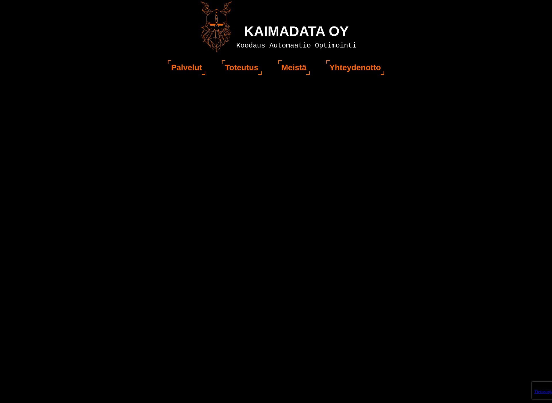 Skärmdump för kaimadata.fi