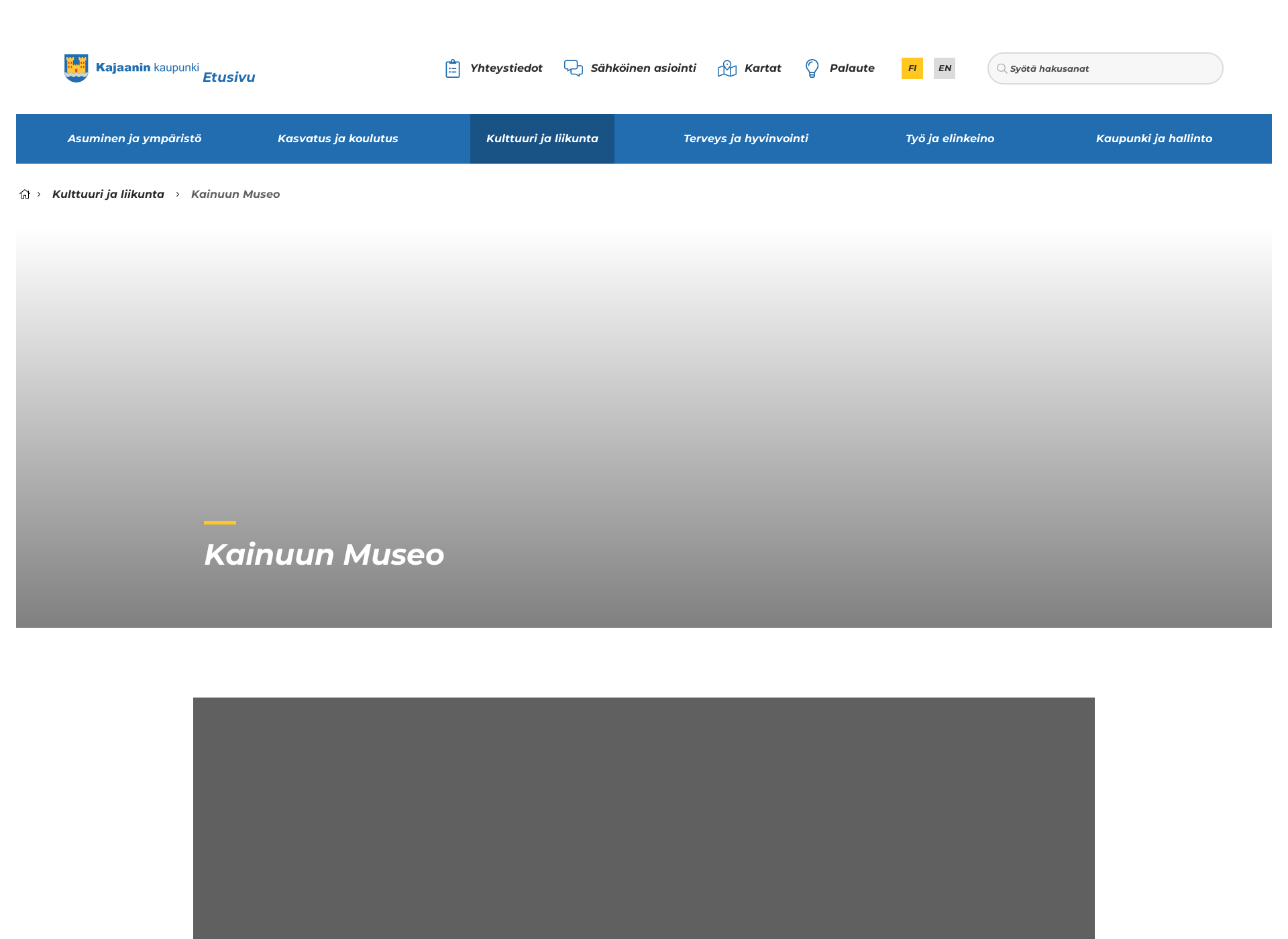 Screenshot for kainuunmuseo.fi