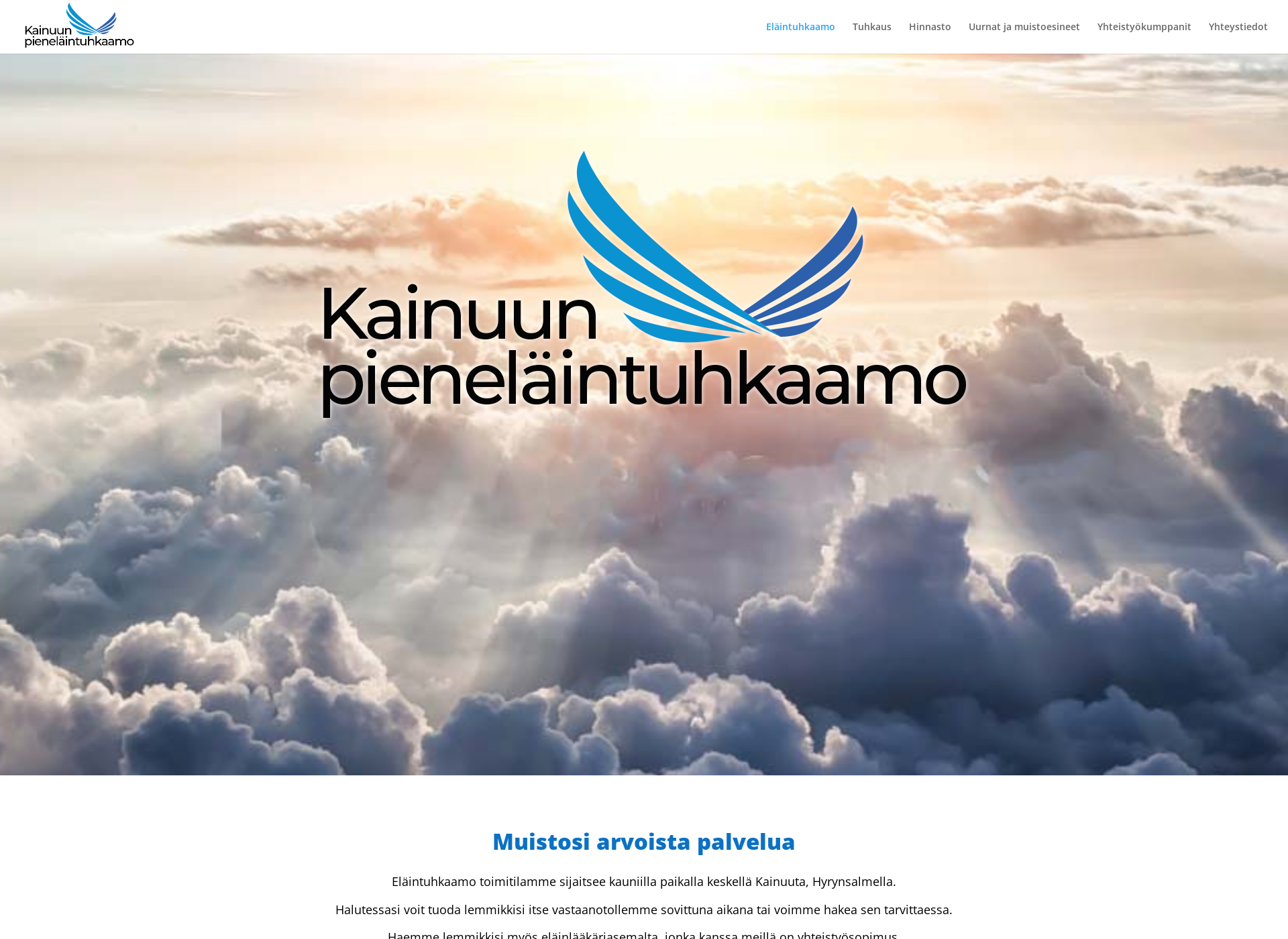 Screenshot for kainuunpienelaintuhkaamo.fi