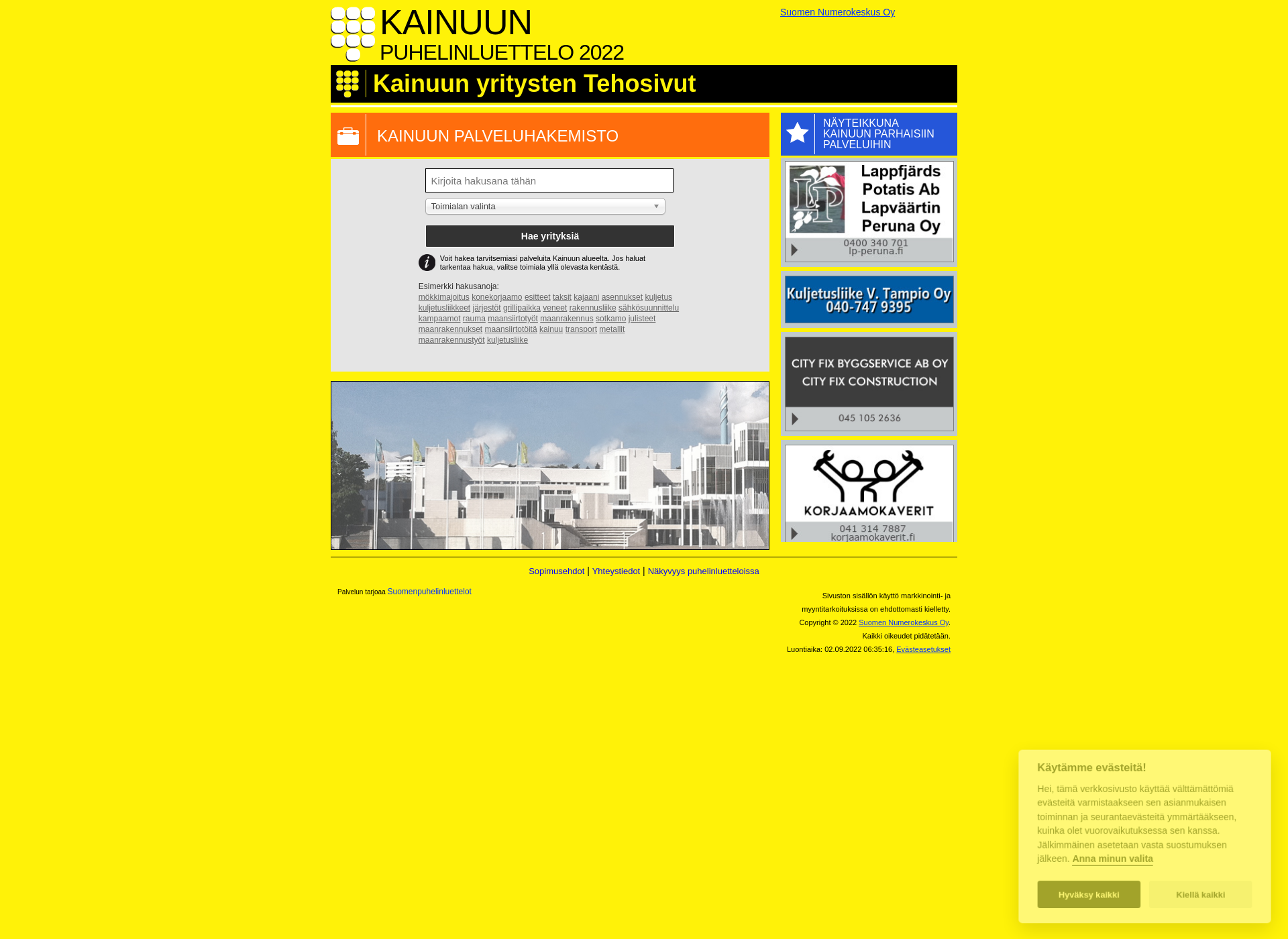 Screenshot for kainuunpuhelinluettelo.fi