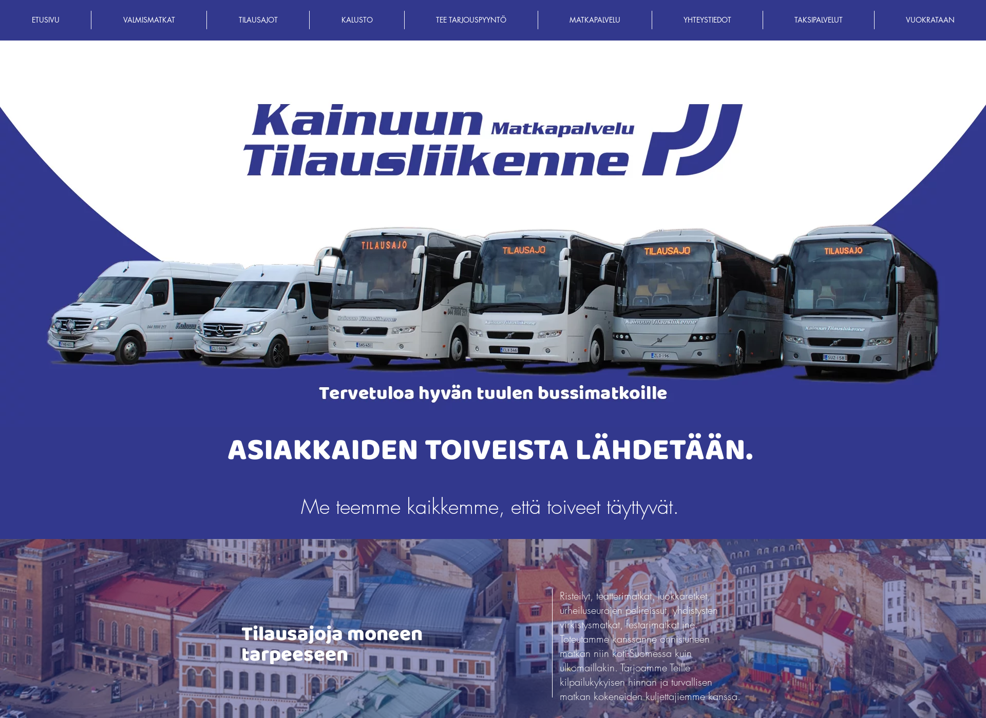 Screenshot for kainuuntilausliikenne.fi