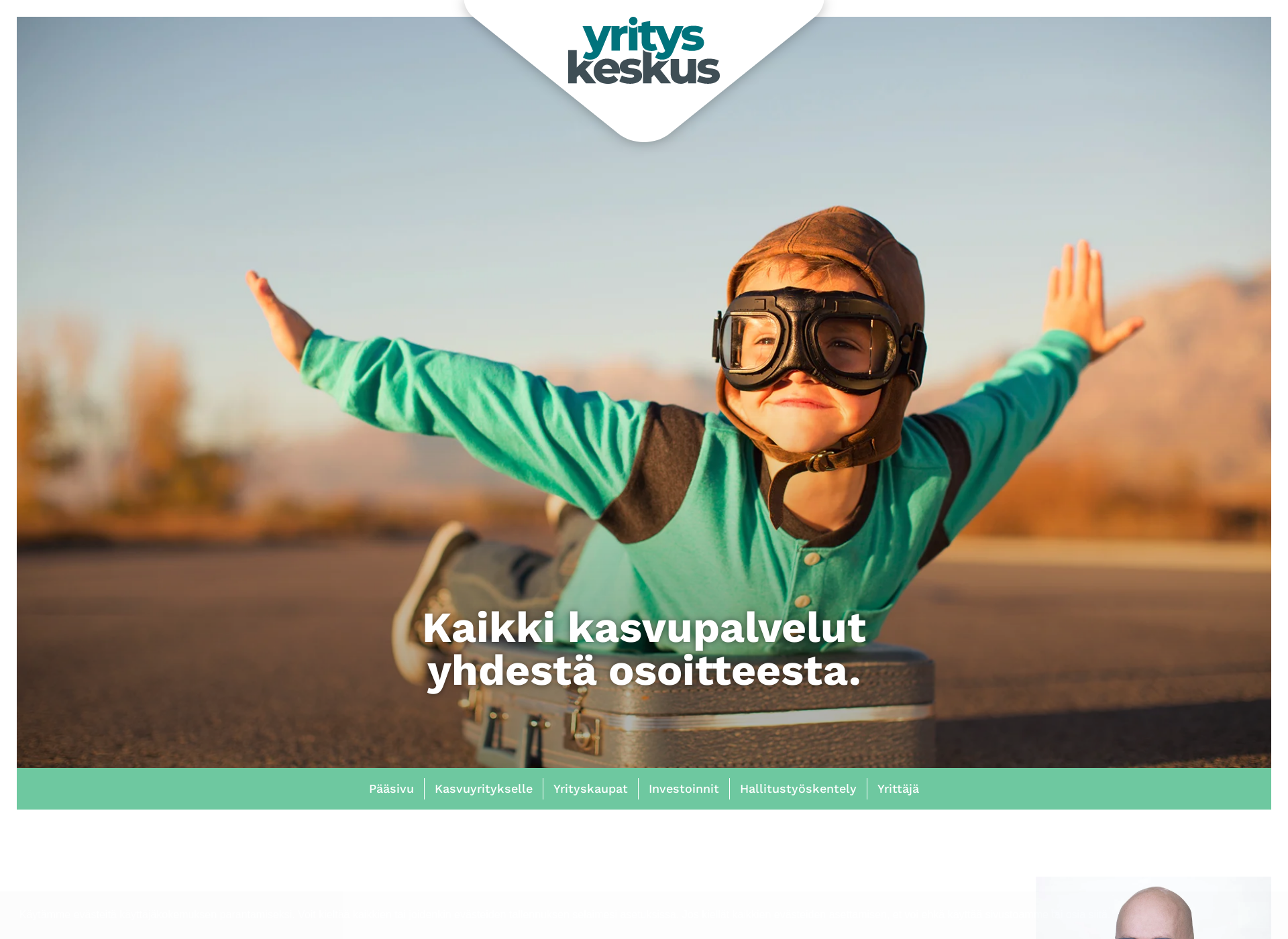 Skärmdump för kainuunyrityskeskus.fi