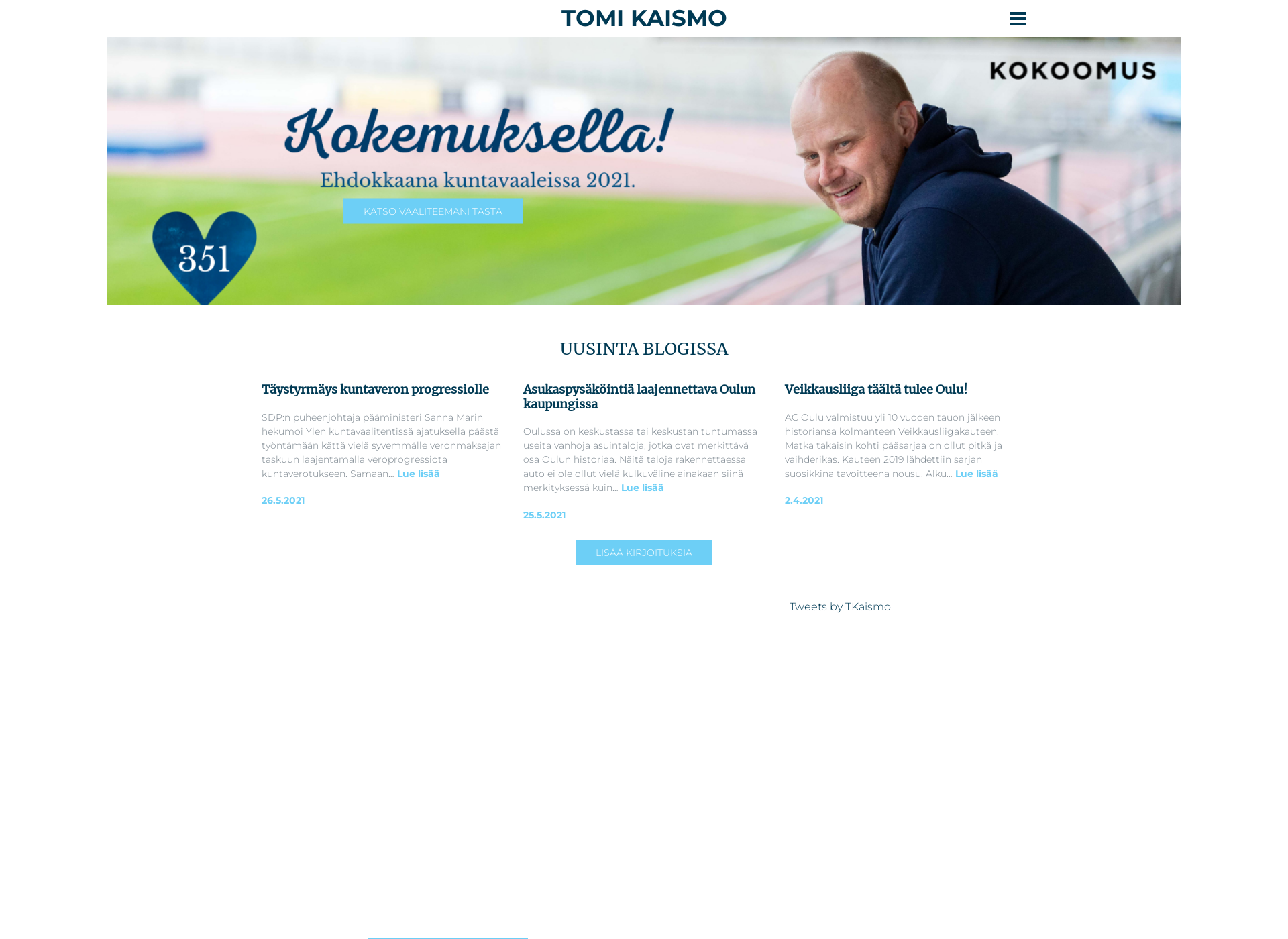 Skärmdump för kaismo.fi