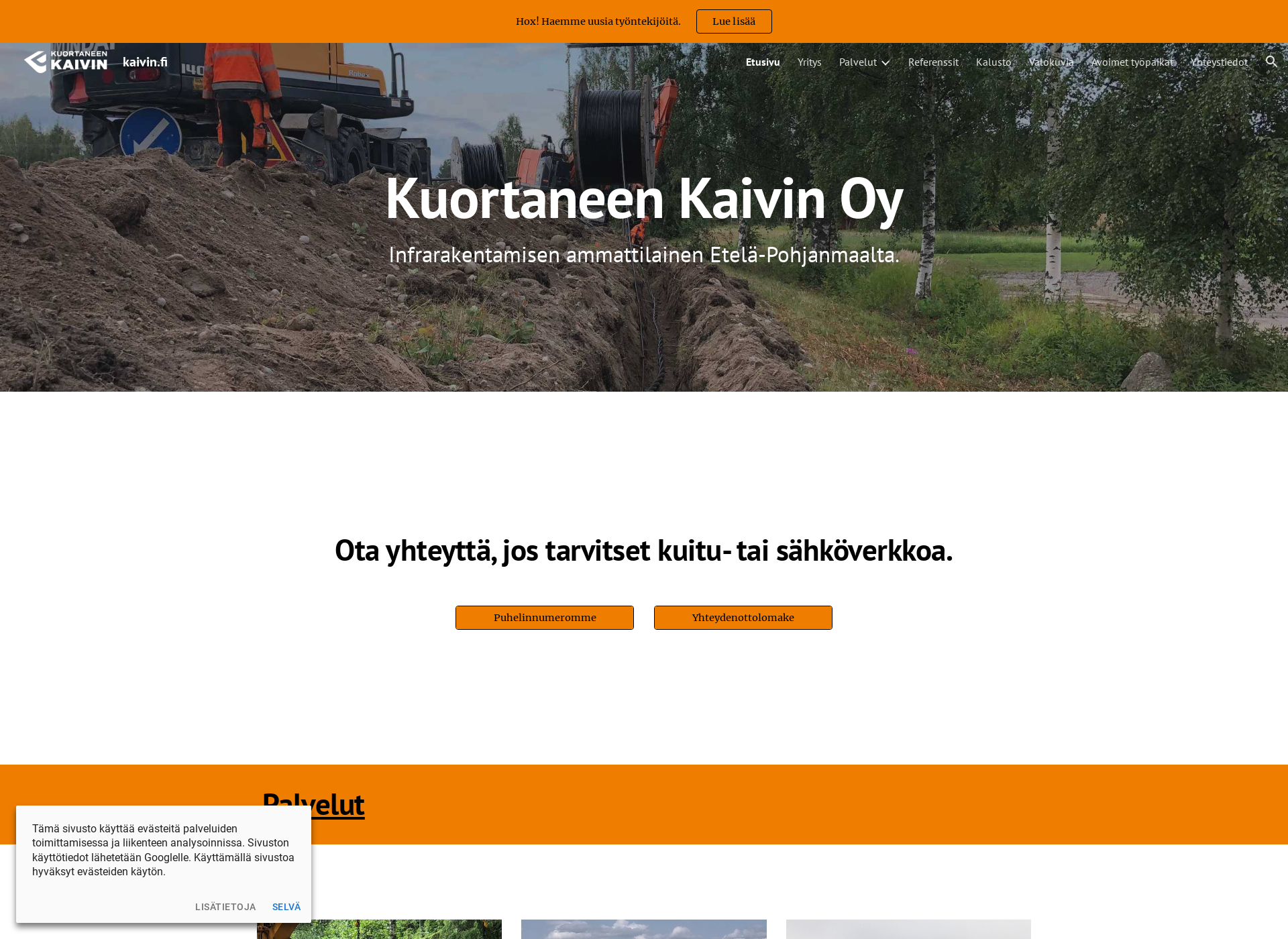 Skärmdump för kaivin.fi