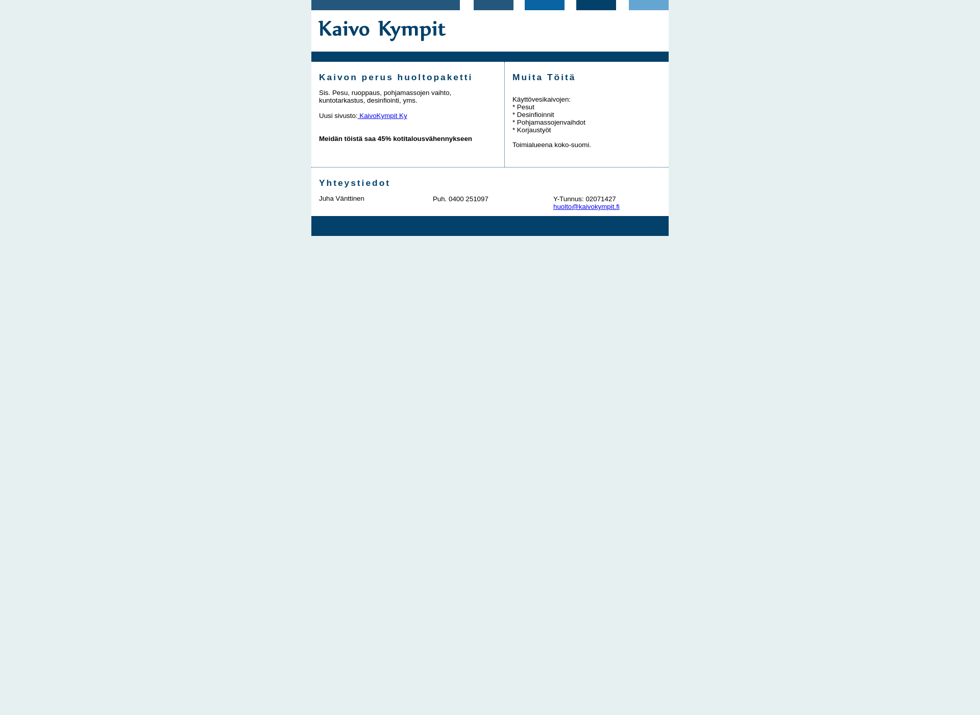 Screenshot for kaivokympit.fi