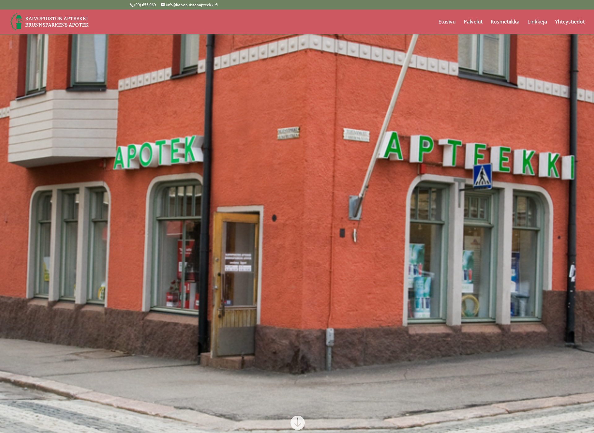 Skärmdump för kaivopuistonapteekki.fi