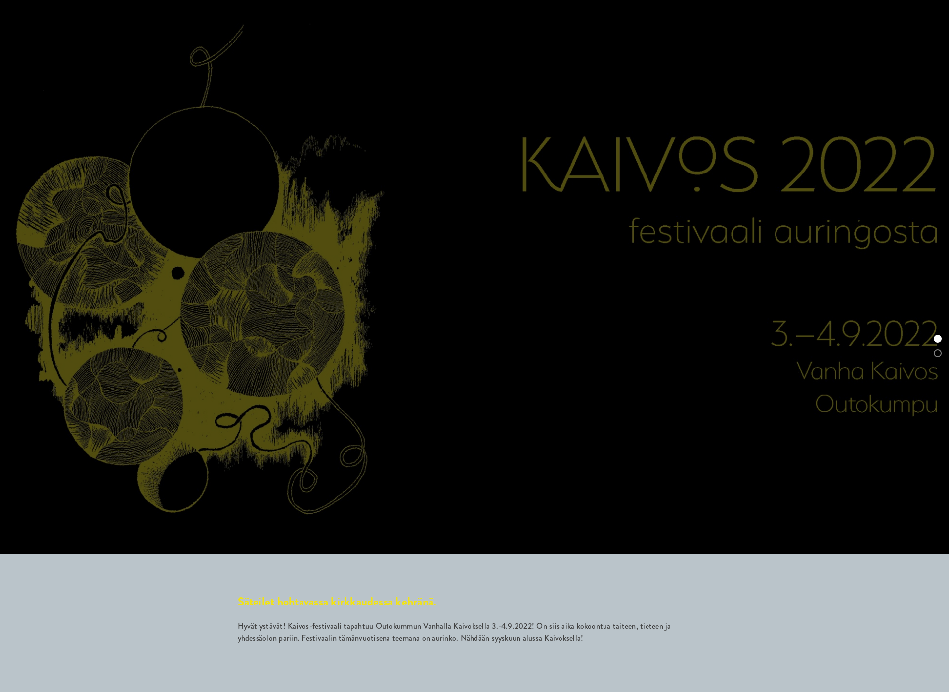 Skärmdump för kaivosfestivaali.fi