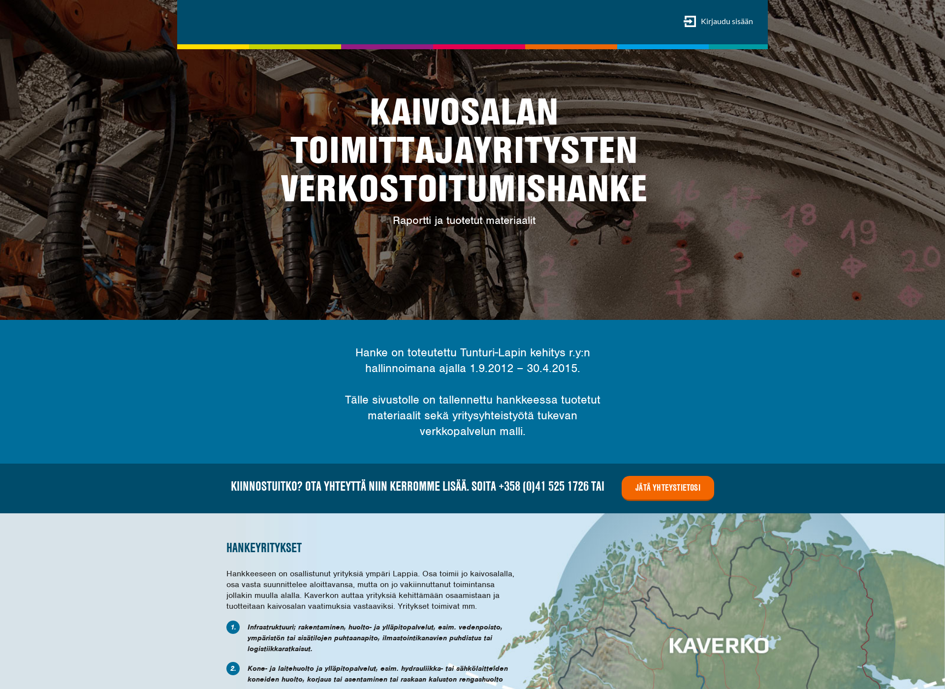 Skärmdump för kaivoshanke.fi