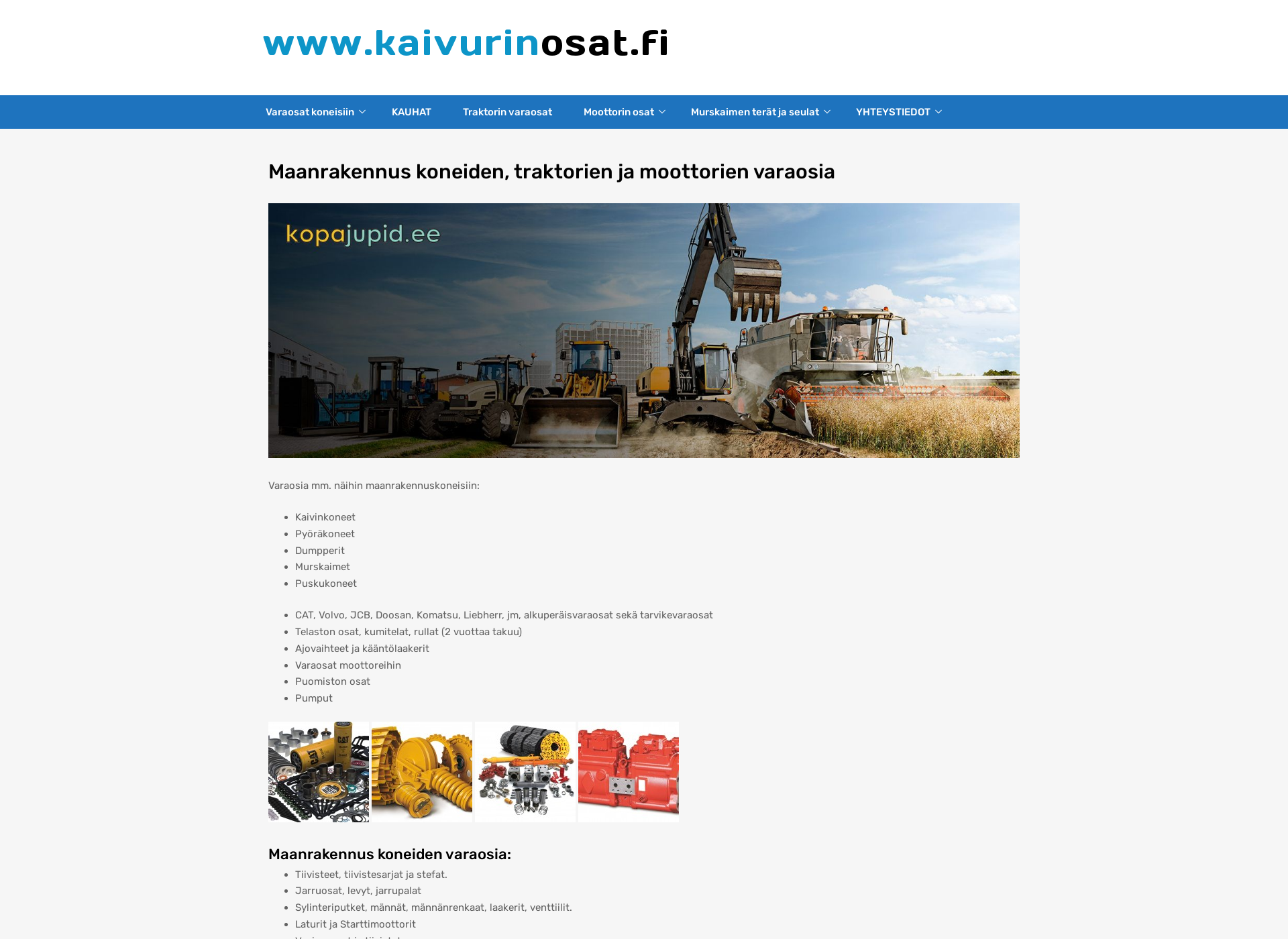 Screenshot for kaivurinosat.fi