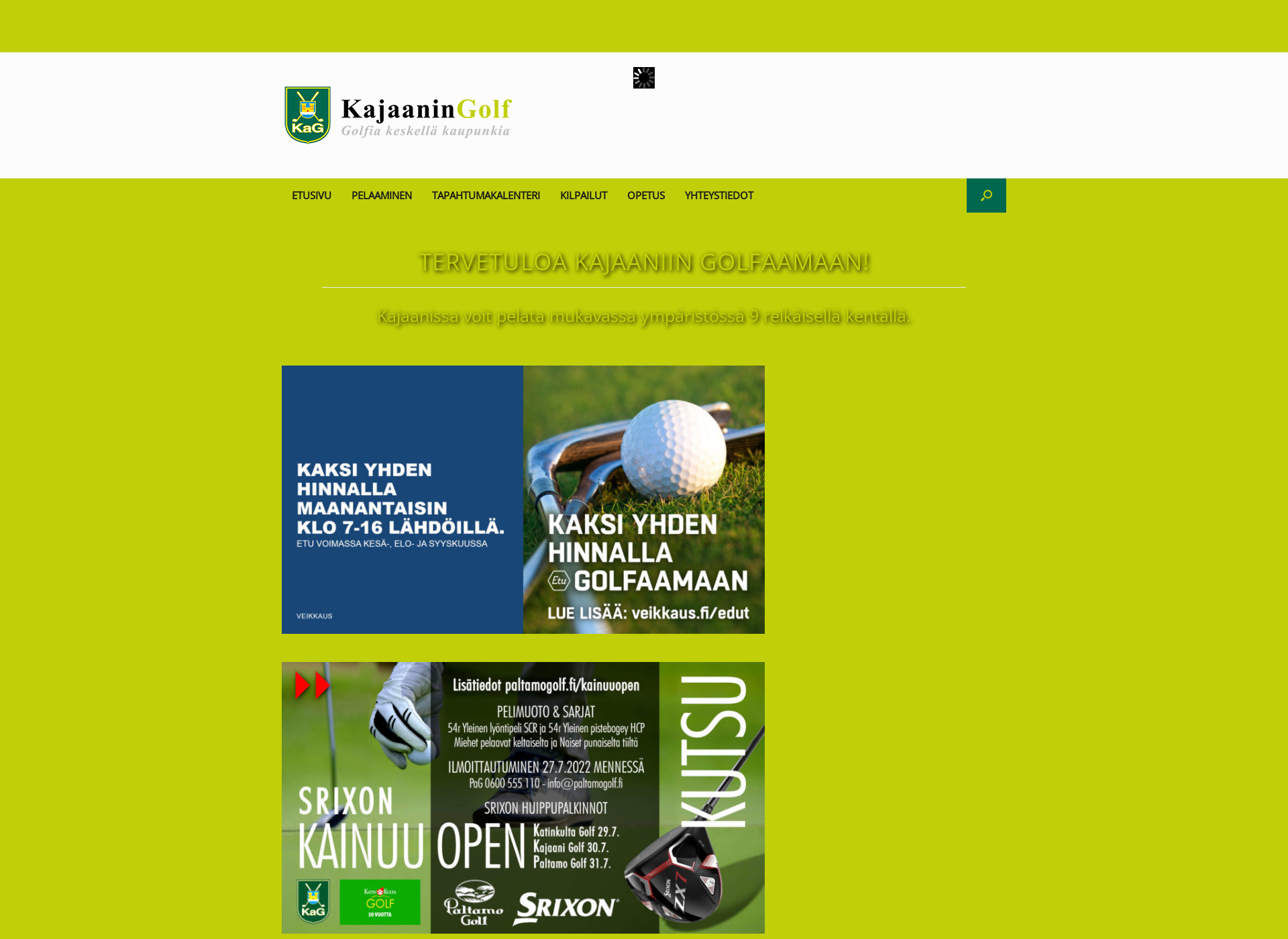 Screenshot for kajaaningolf.fi