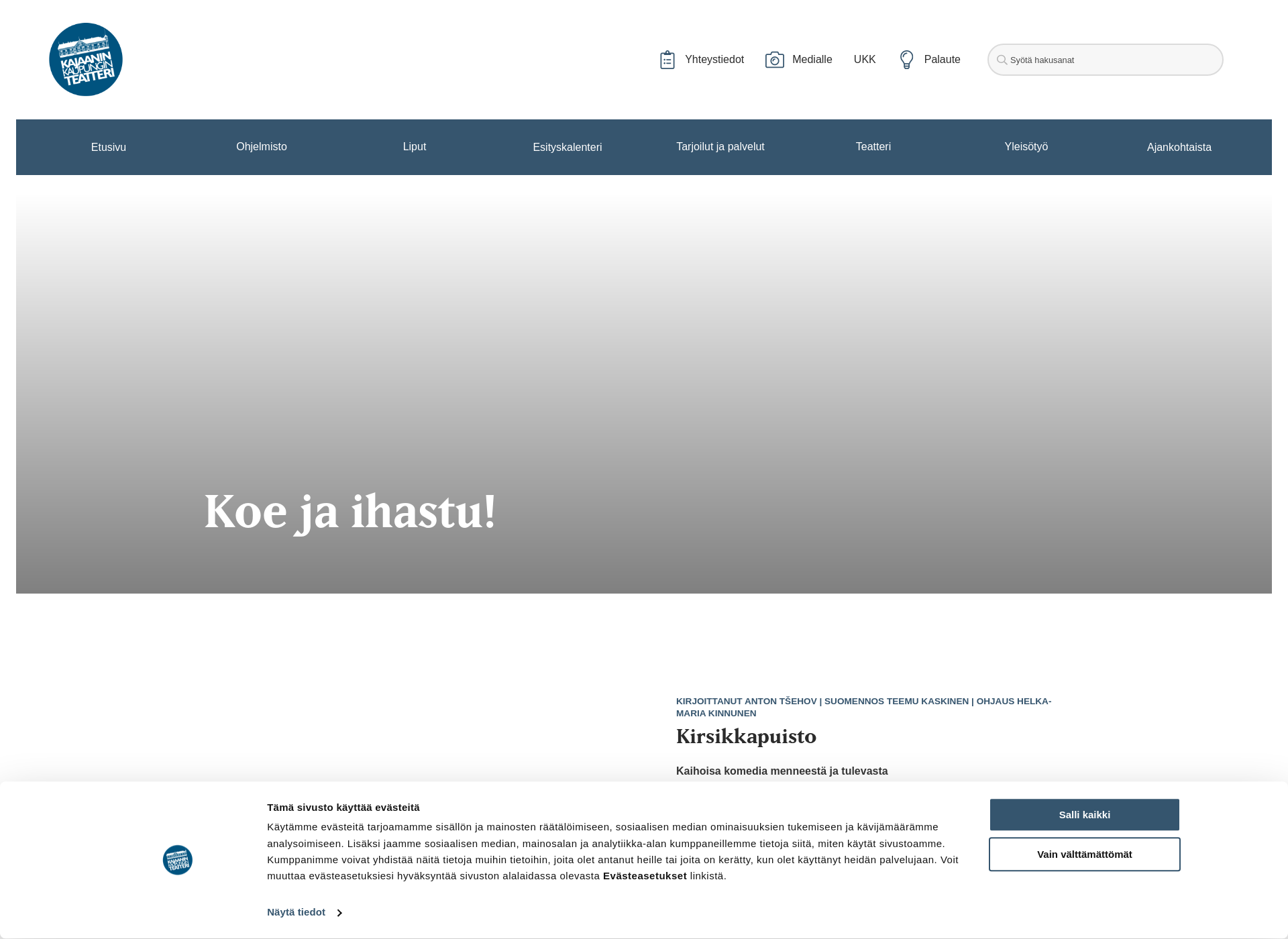 Screenshot for kajaaninteatteri.fi