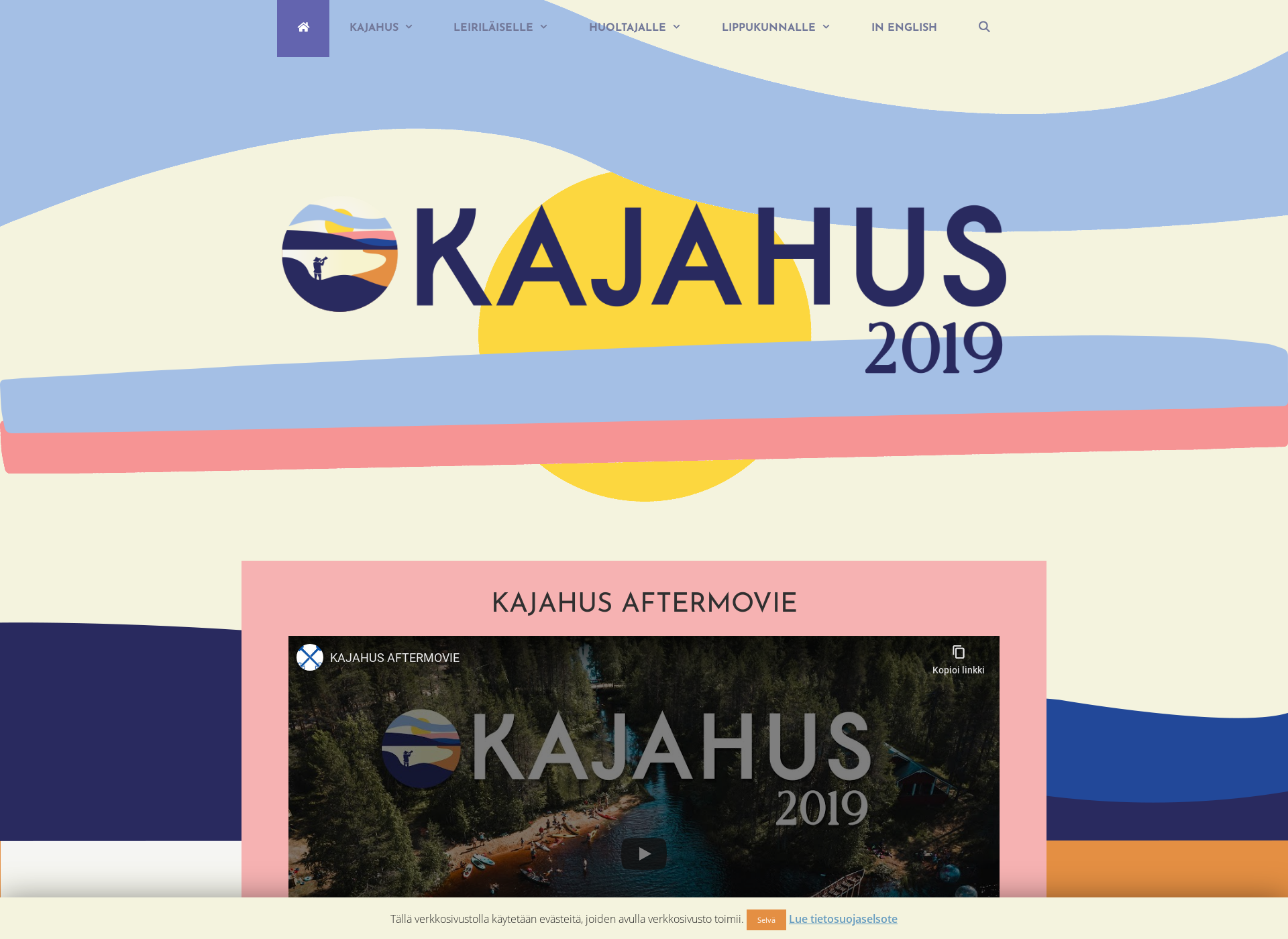 Skärmdump för kajahus2019.fi