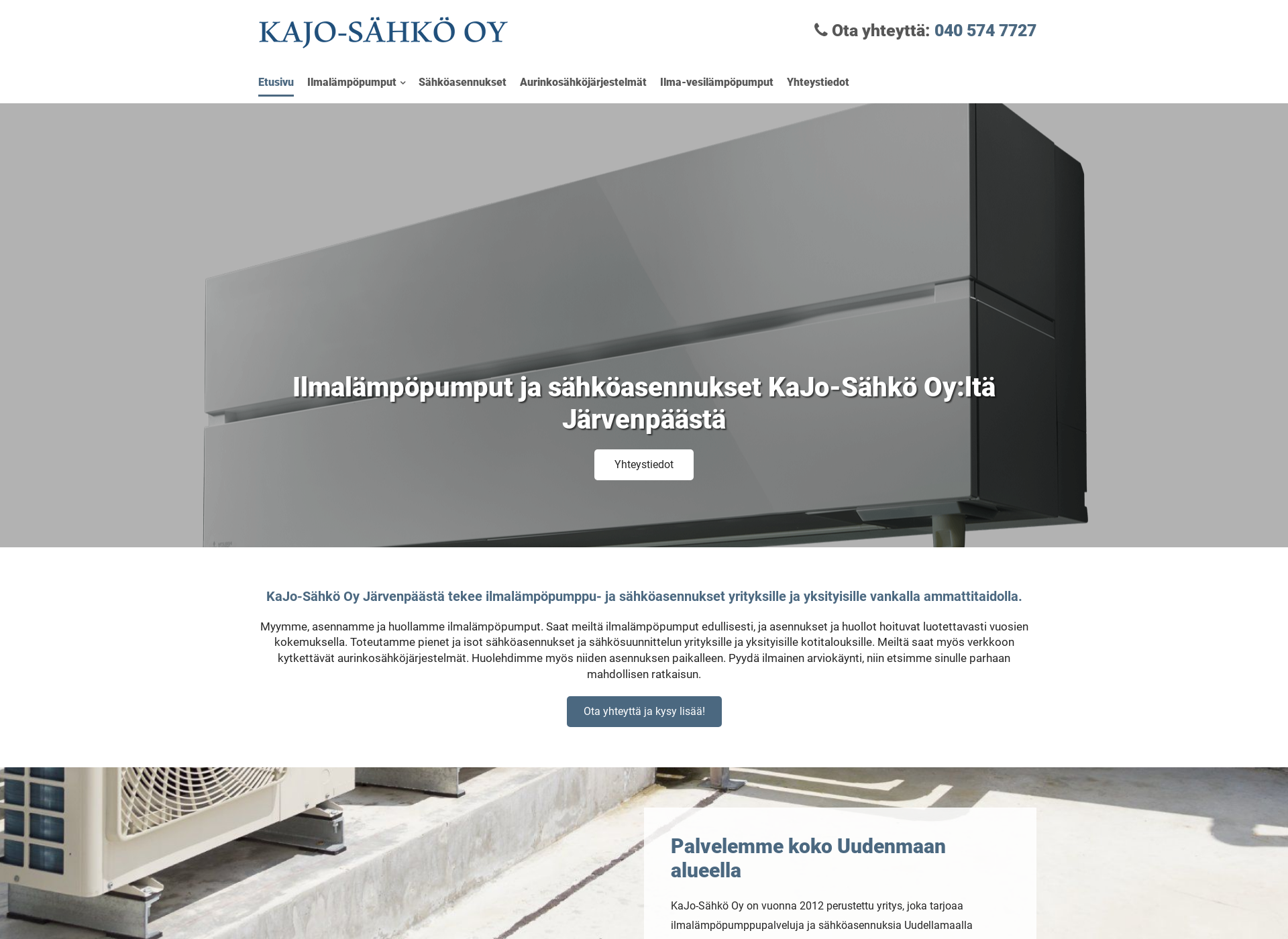 Screenshot for kajo-sahko.fi