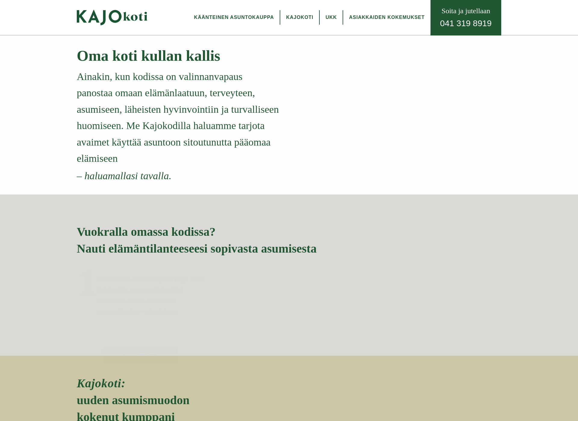Screenshot for kajokoti.fi