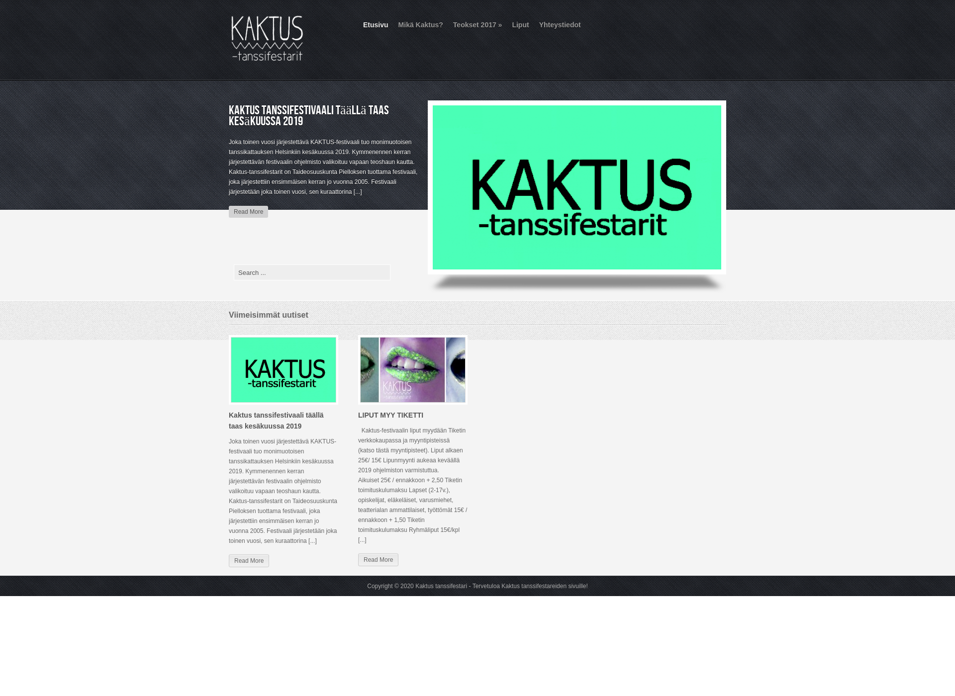 Screenshot for kaktustanssifestarit.fi