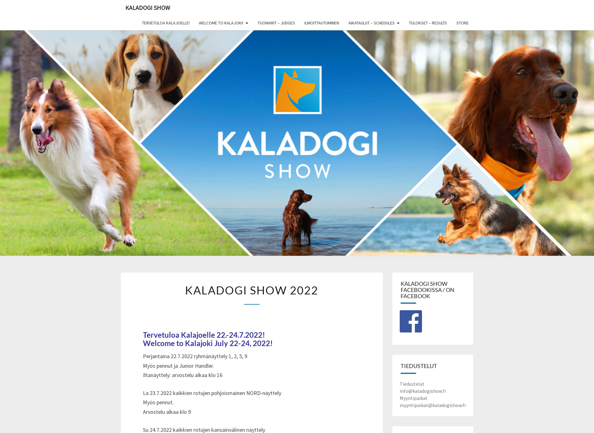 Skärmdump för kaladogishow.fi