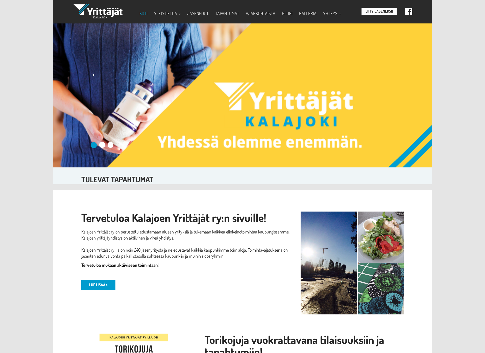 Skärmdump för kalajoenyrittajat.fi