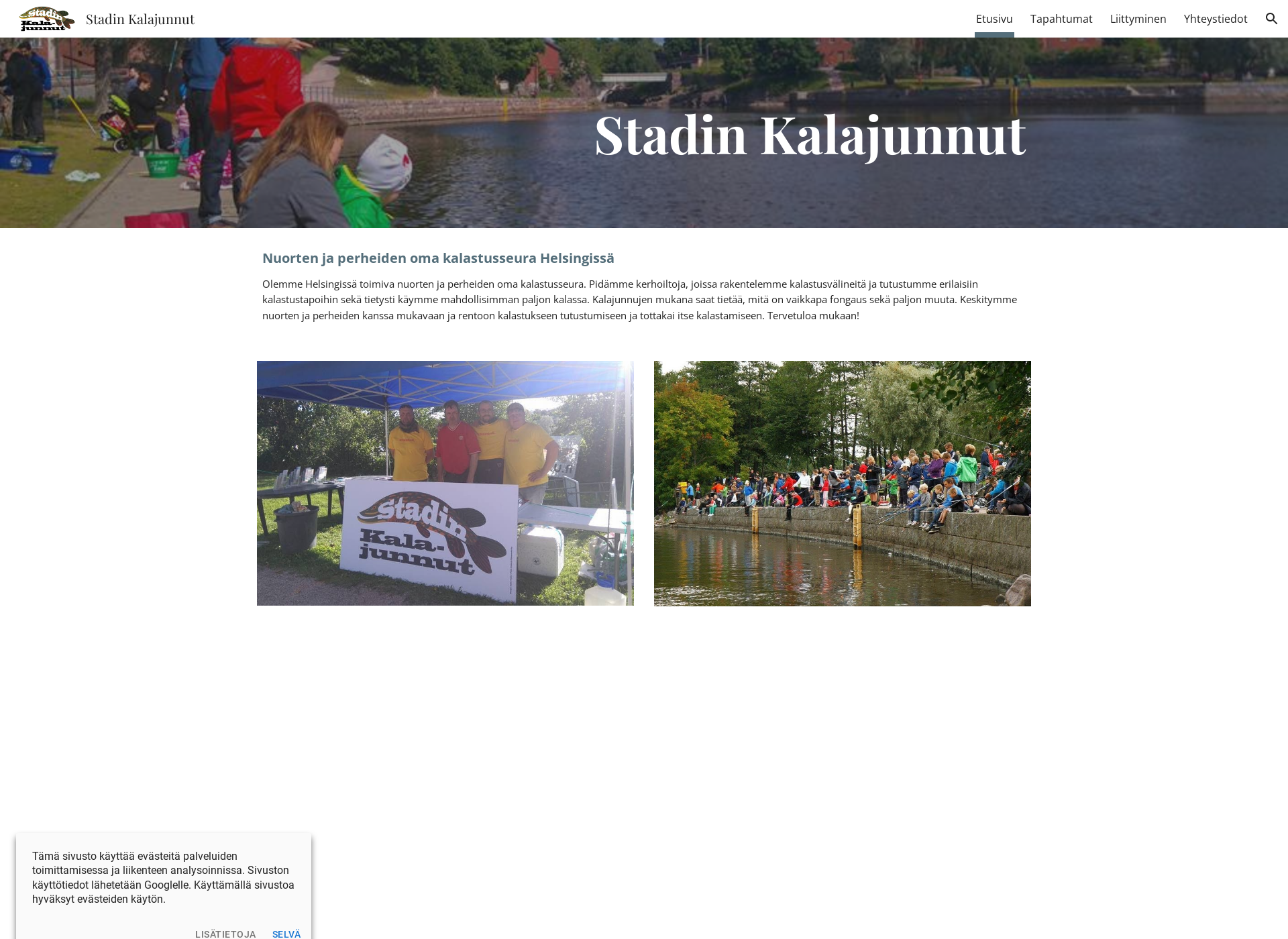 Skärmdump för kalajunnut.fi