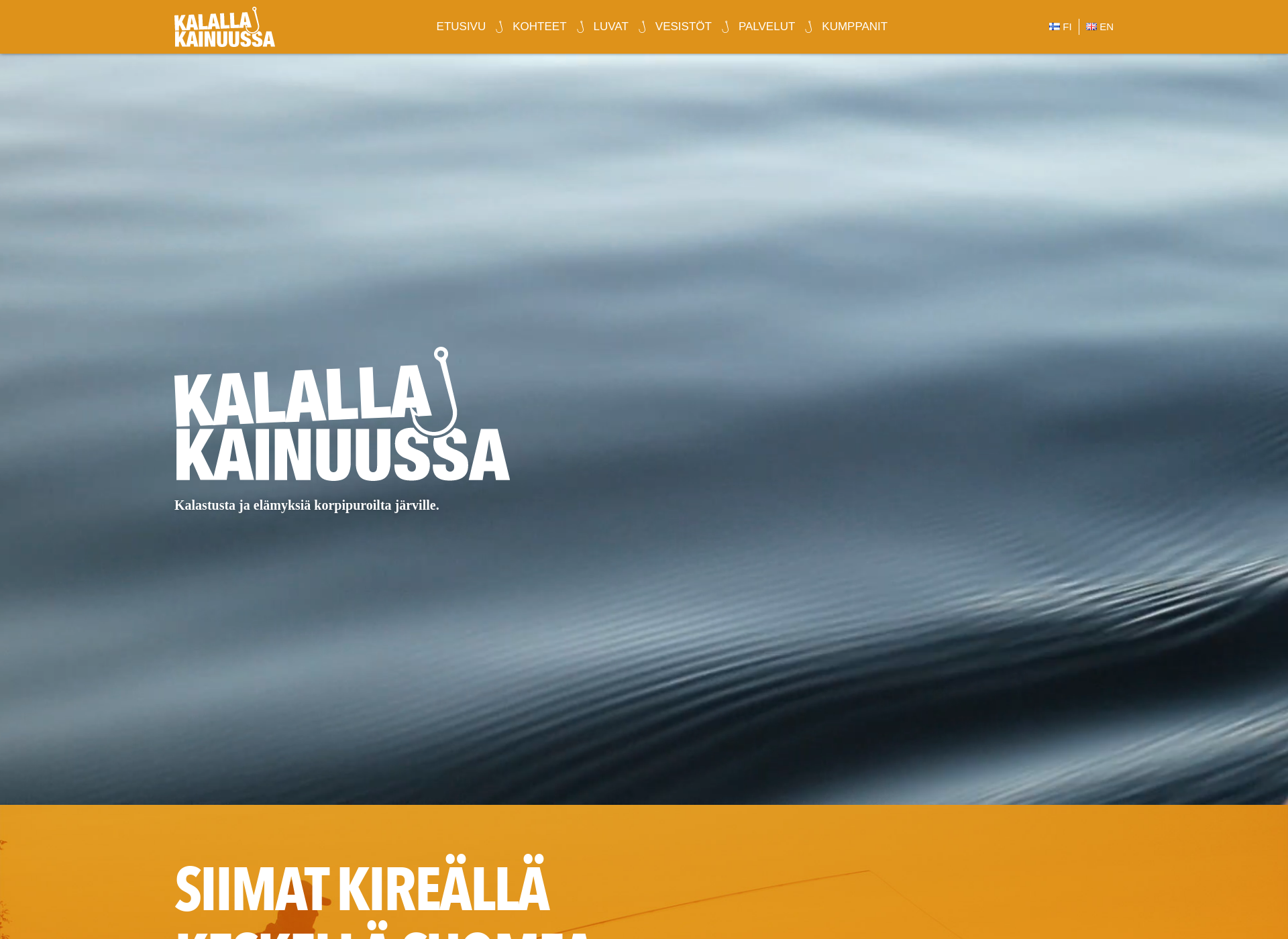 Skärmdump för kalallekainuussa.fi