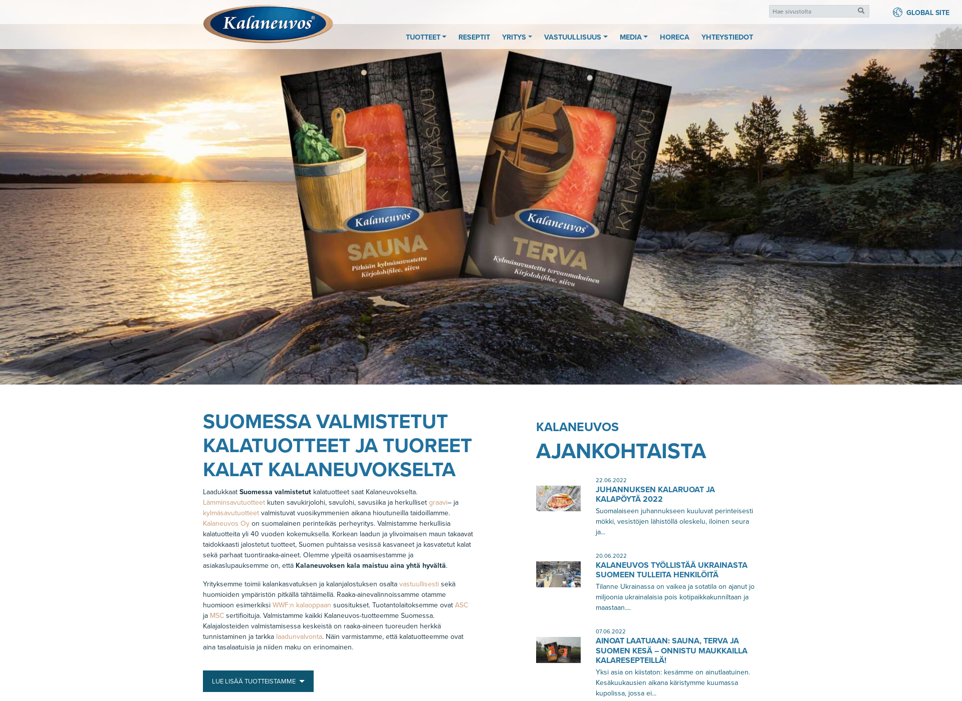 Screenshot for kalaneuvos.fi