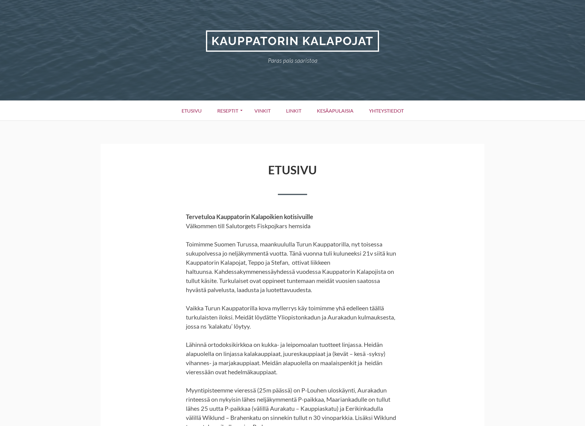 Screenshot for kalapojat.fi