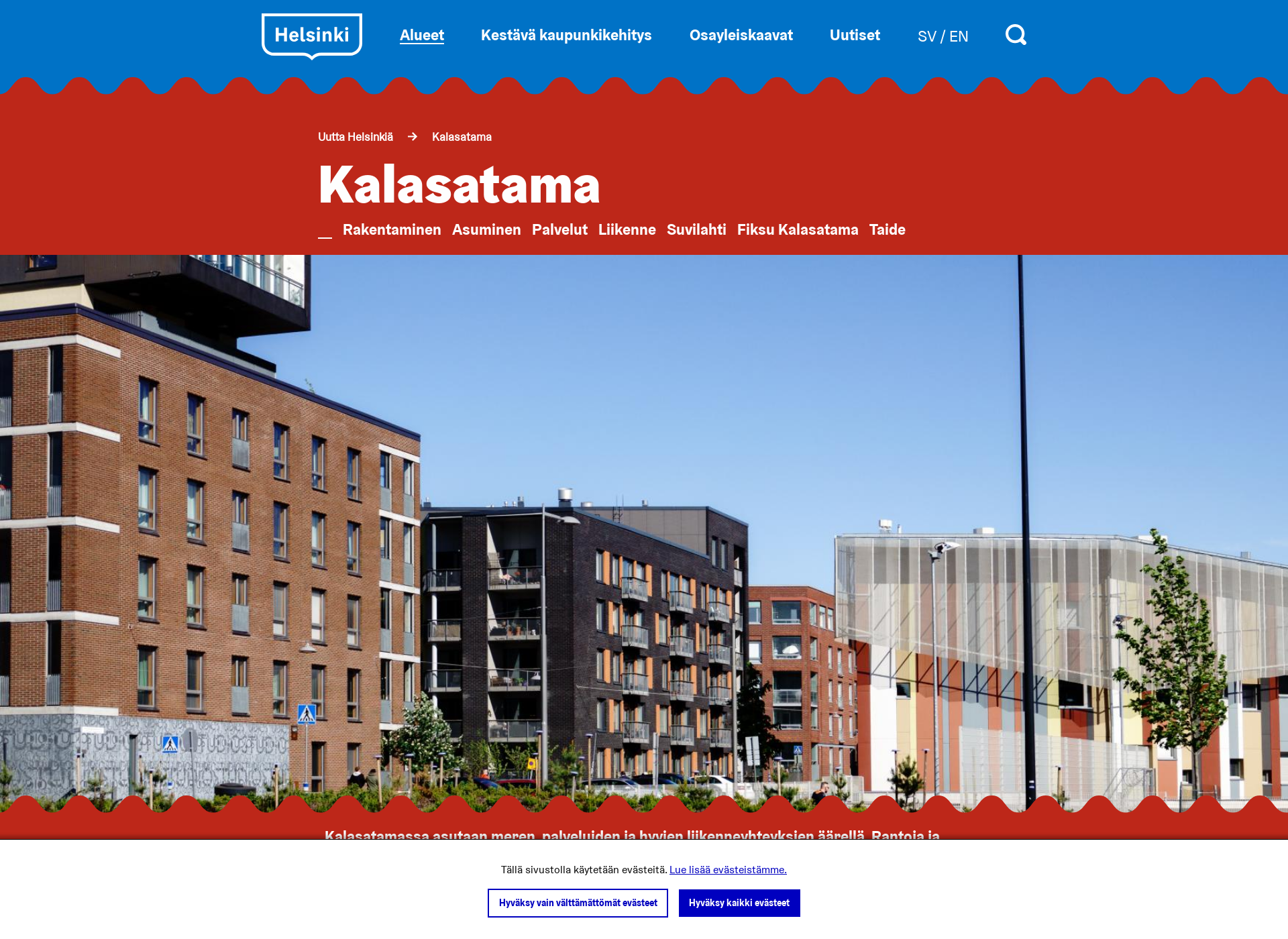Screenshot for kalasatama.fi