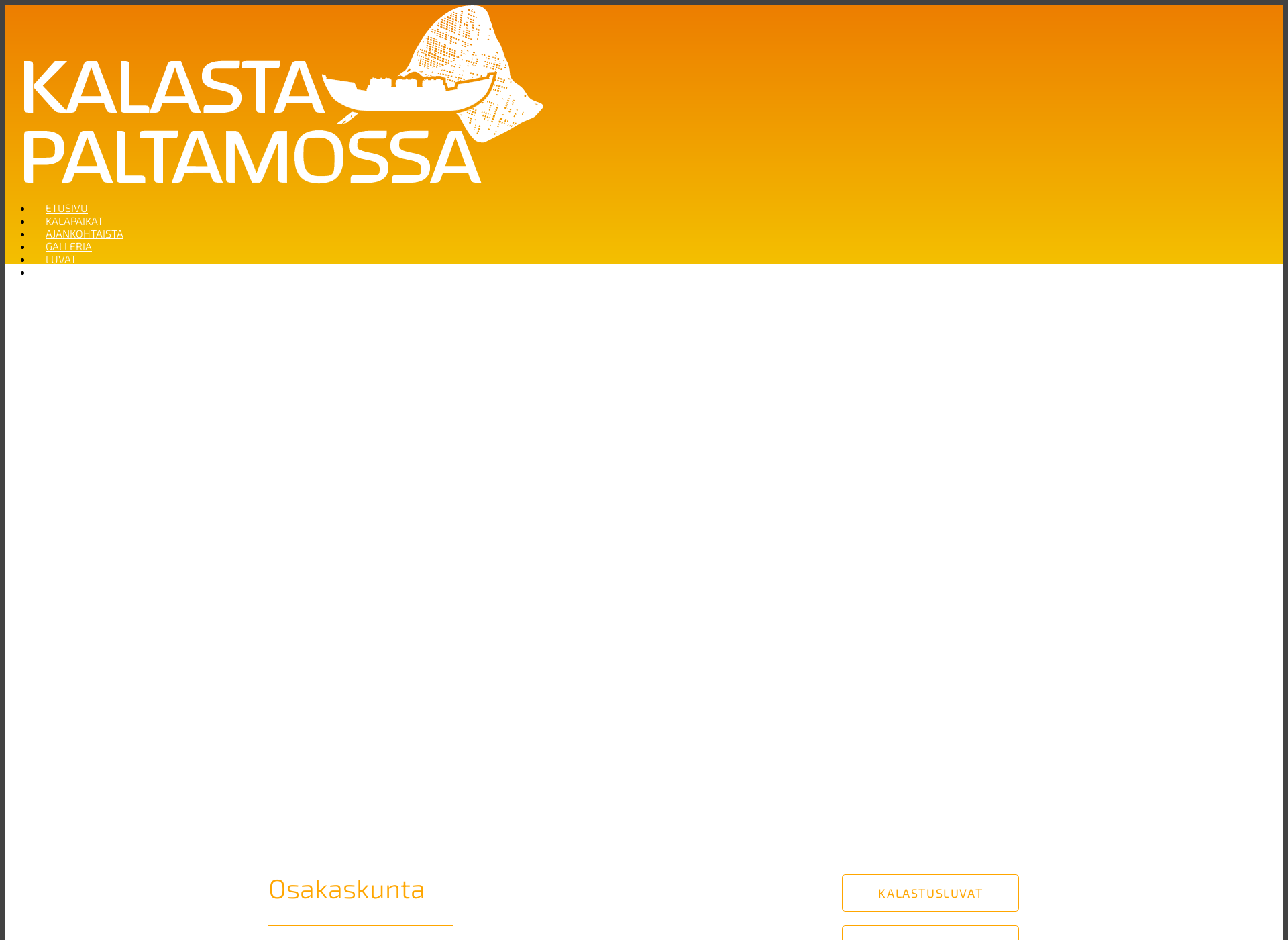 Skärmdump för kalastapaltamossa.fi
