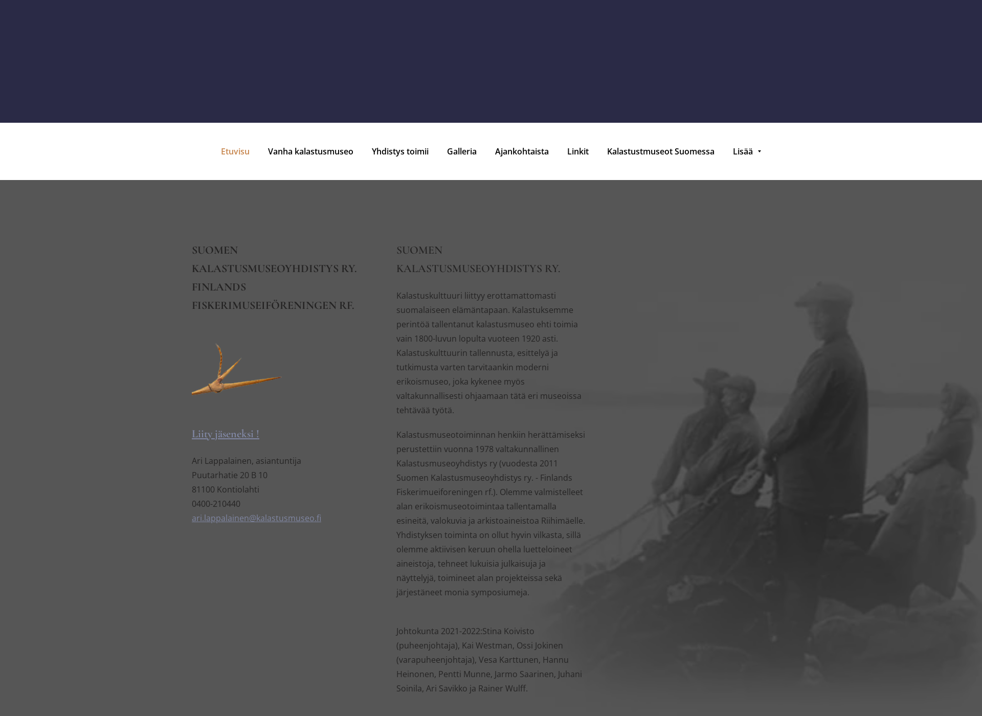 Screenshot for kalastusmuseo.fi