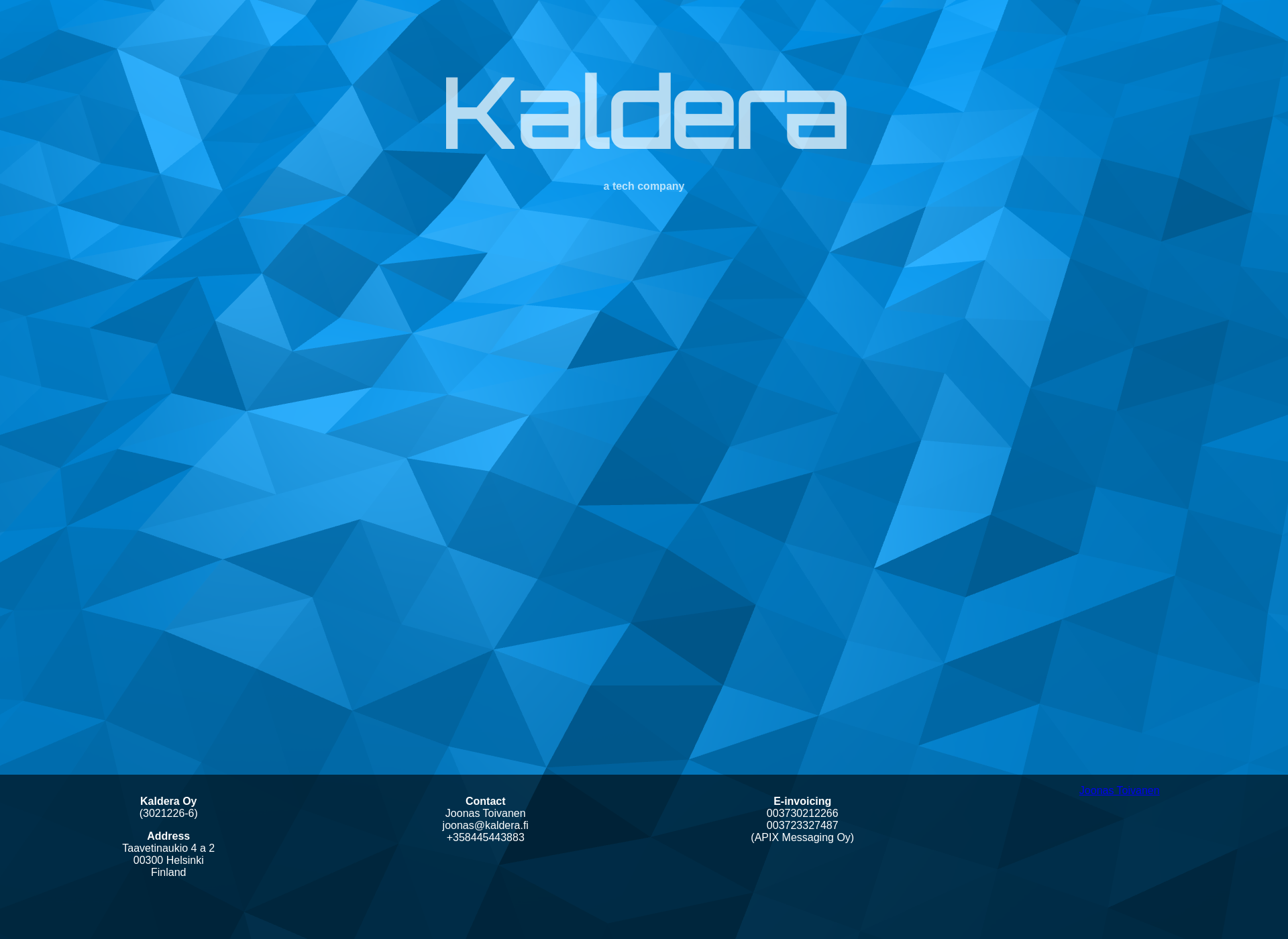 Screenshot for kaldera.fi