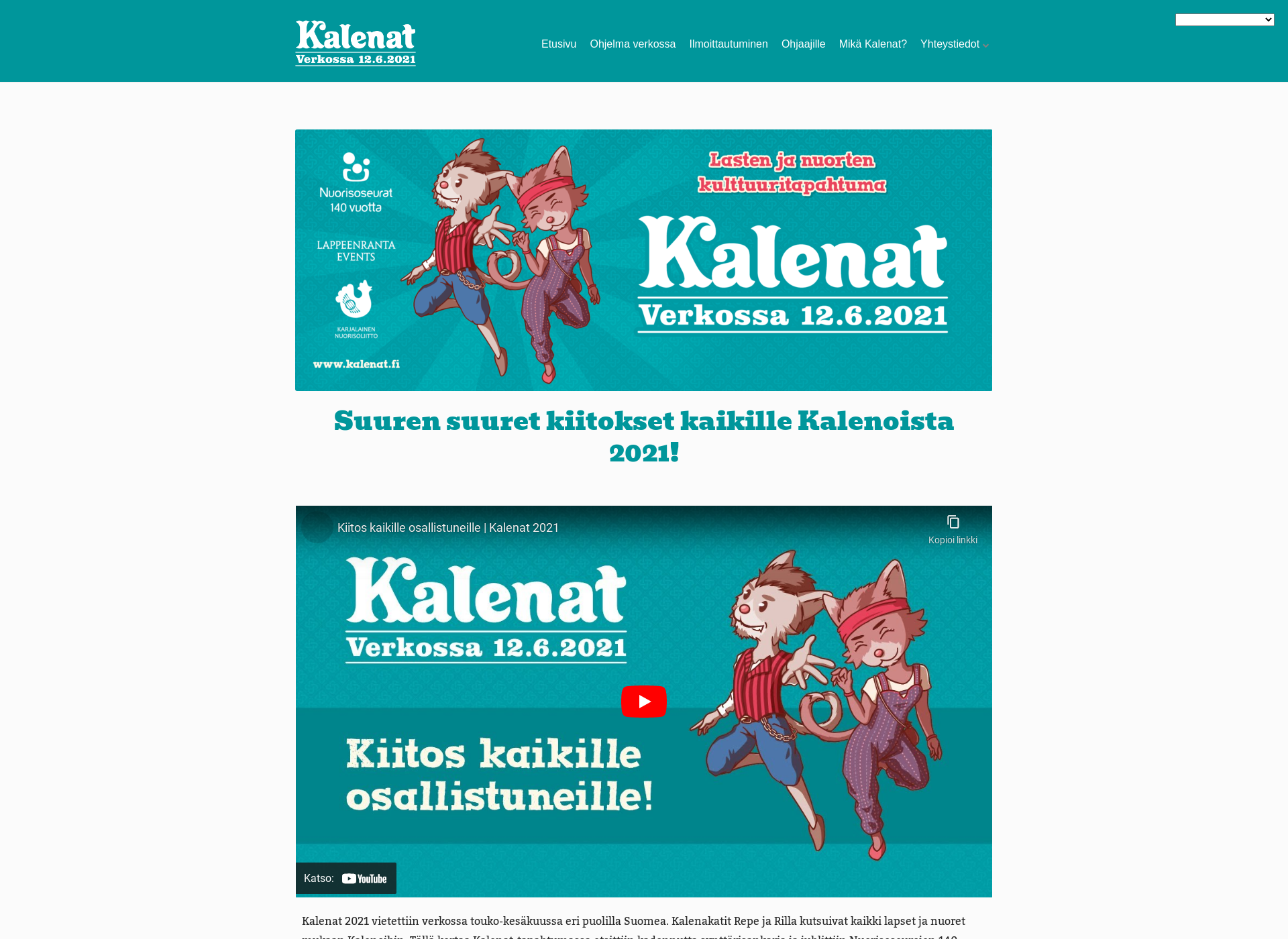 Näyttökuva kalenat.fi