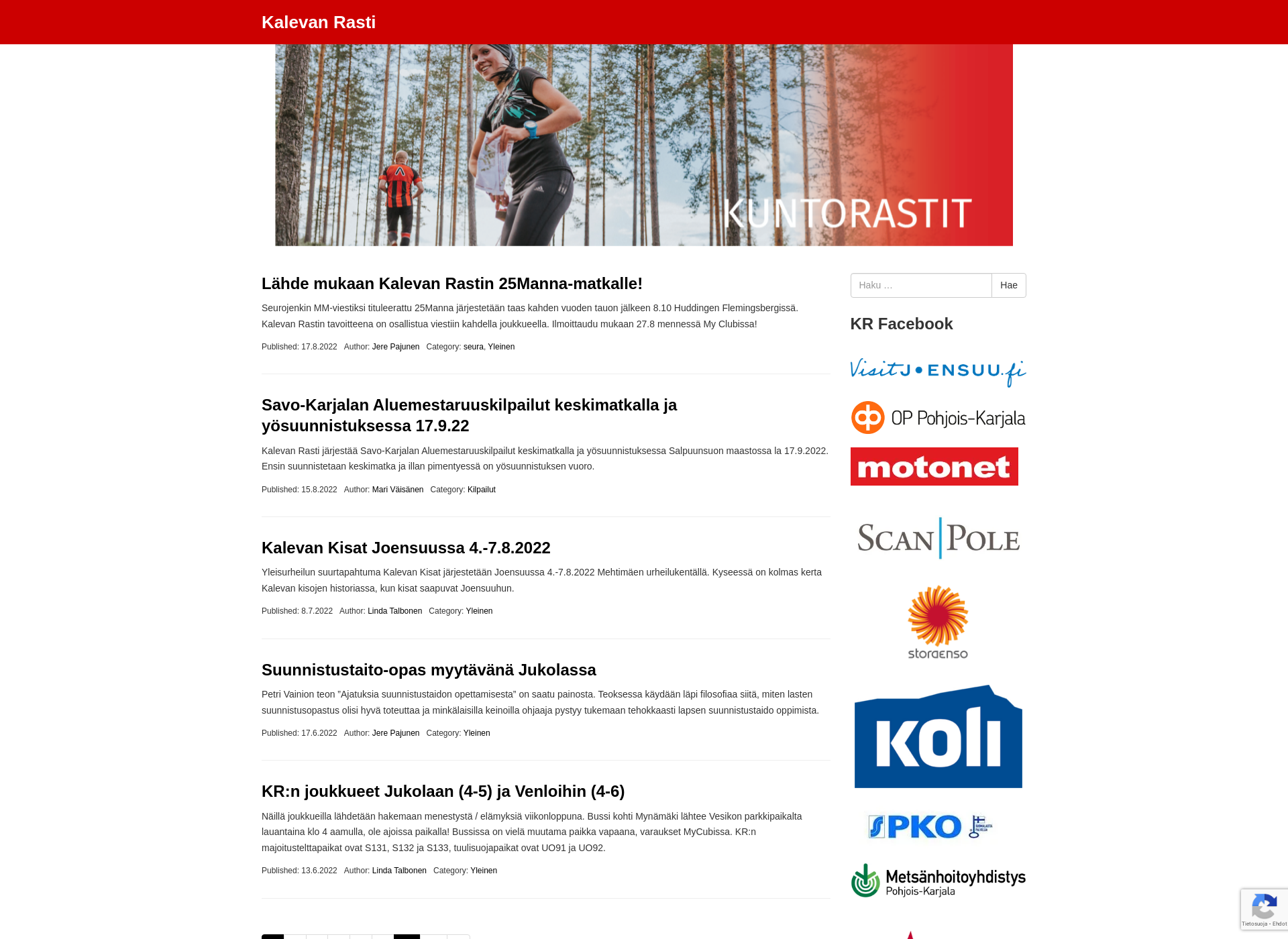 Screenshot for kalevanrasti.fi