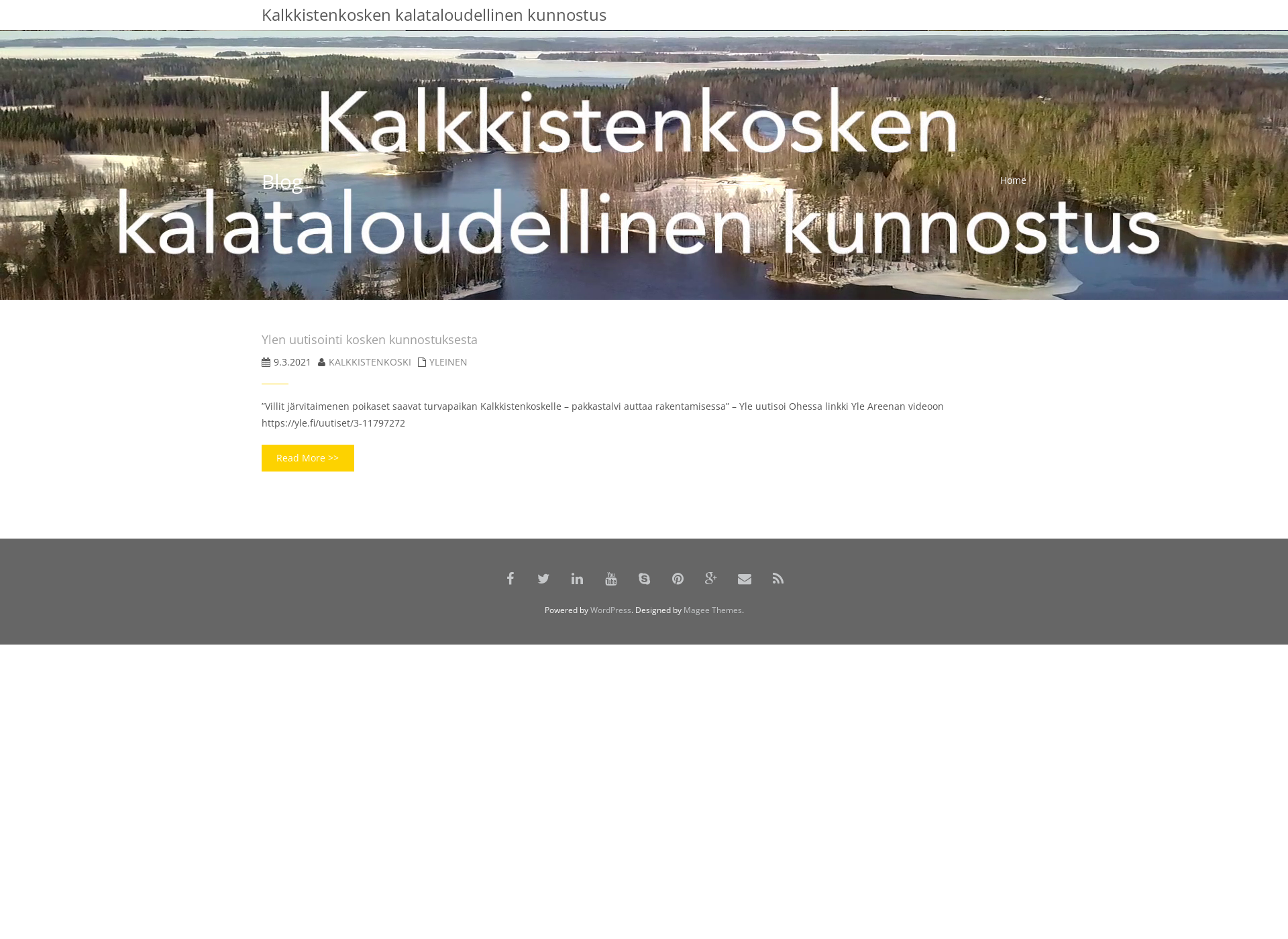 Skärmdump för kalkkistenkoski.fi