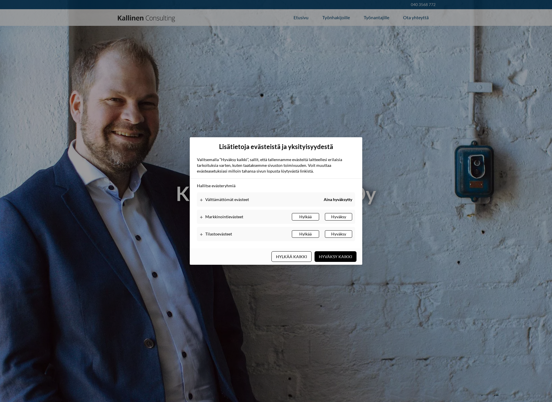 Screenshot for kallinenconsulting.fi