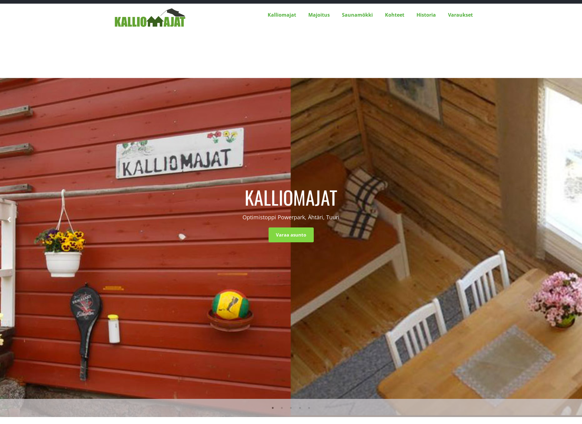 Screenshot for kalliomajat.fi