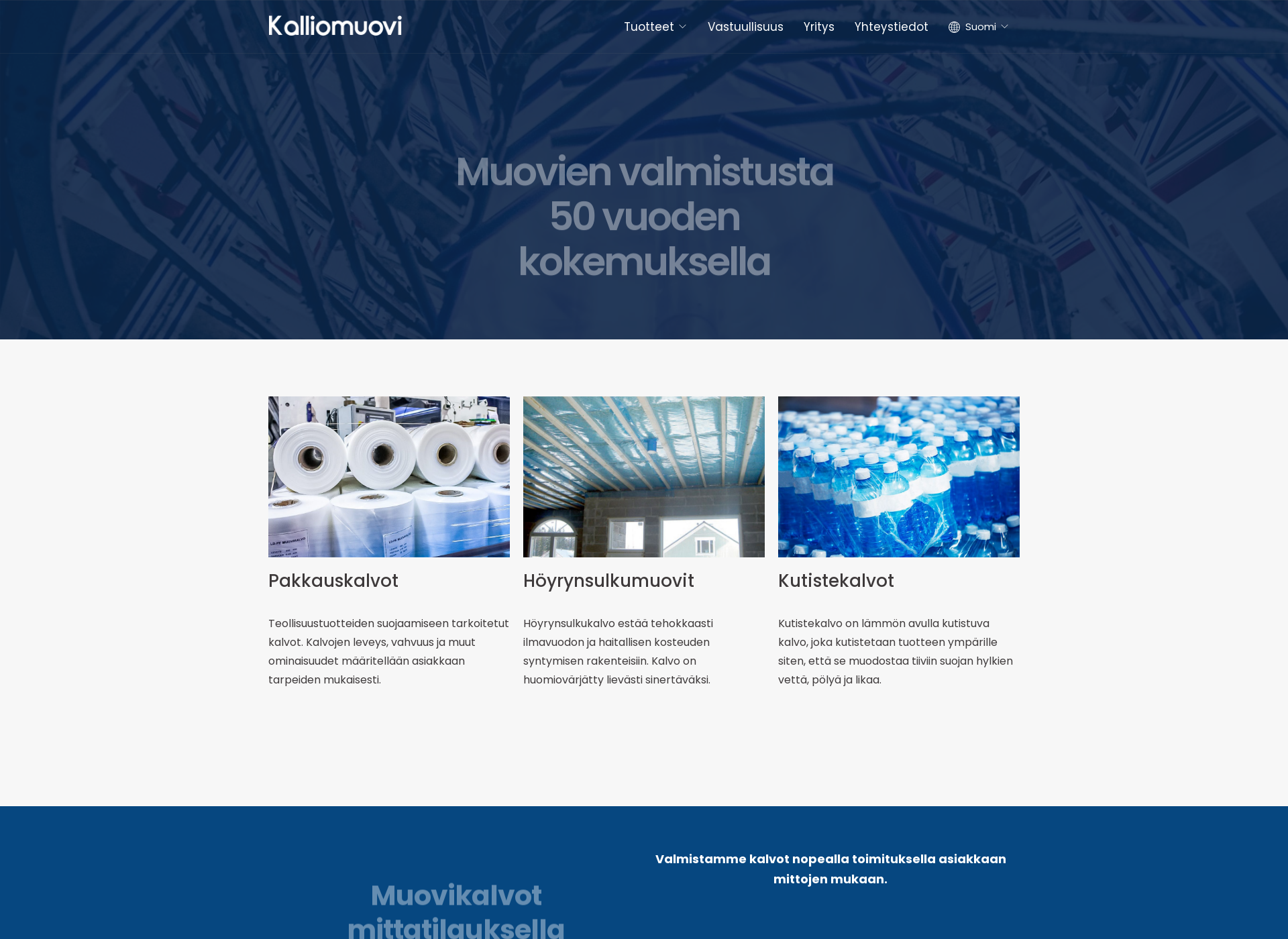 Screenshot for kalliomuovi.fi