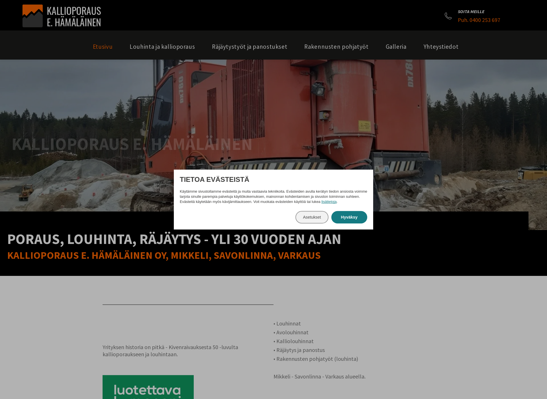 Screenshot for kallioporaushamalainen.fi